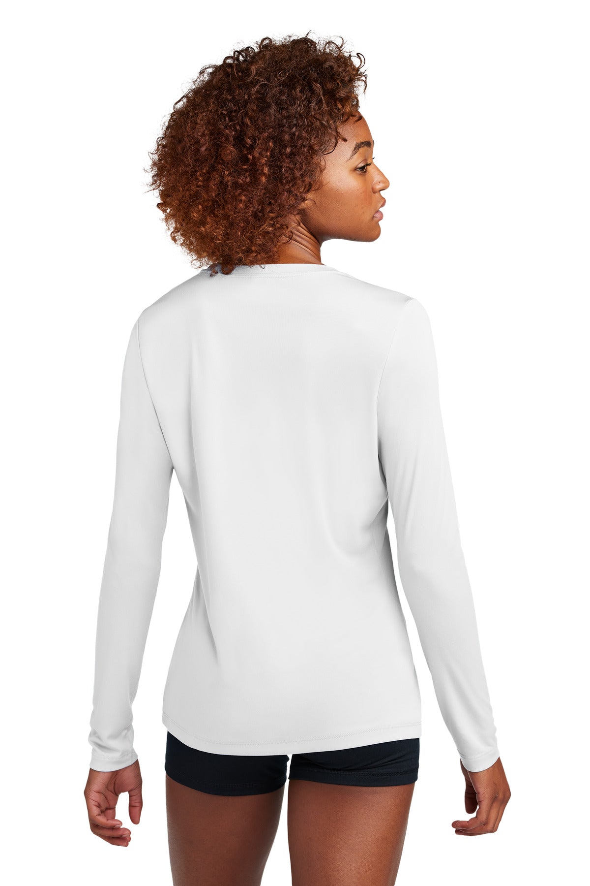 Custom Embroidered Sport-Tek Women's Posi-UV Pro Long Sleeve LST420LS,White