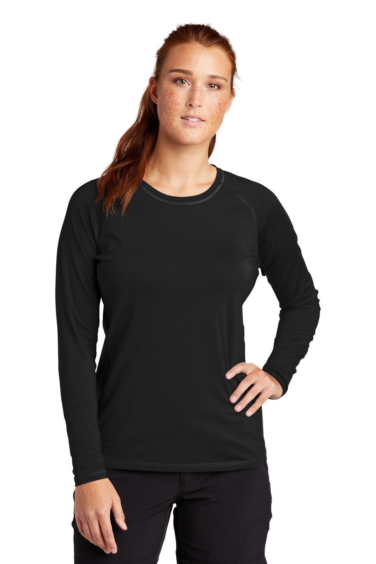 Sport-Tek Women's Long Sleeve Rashguard Tee. LST470LS