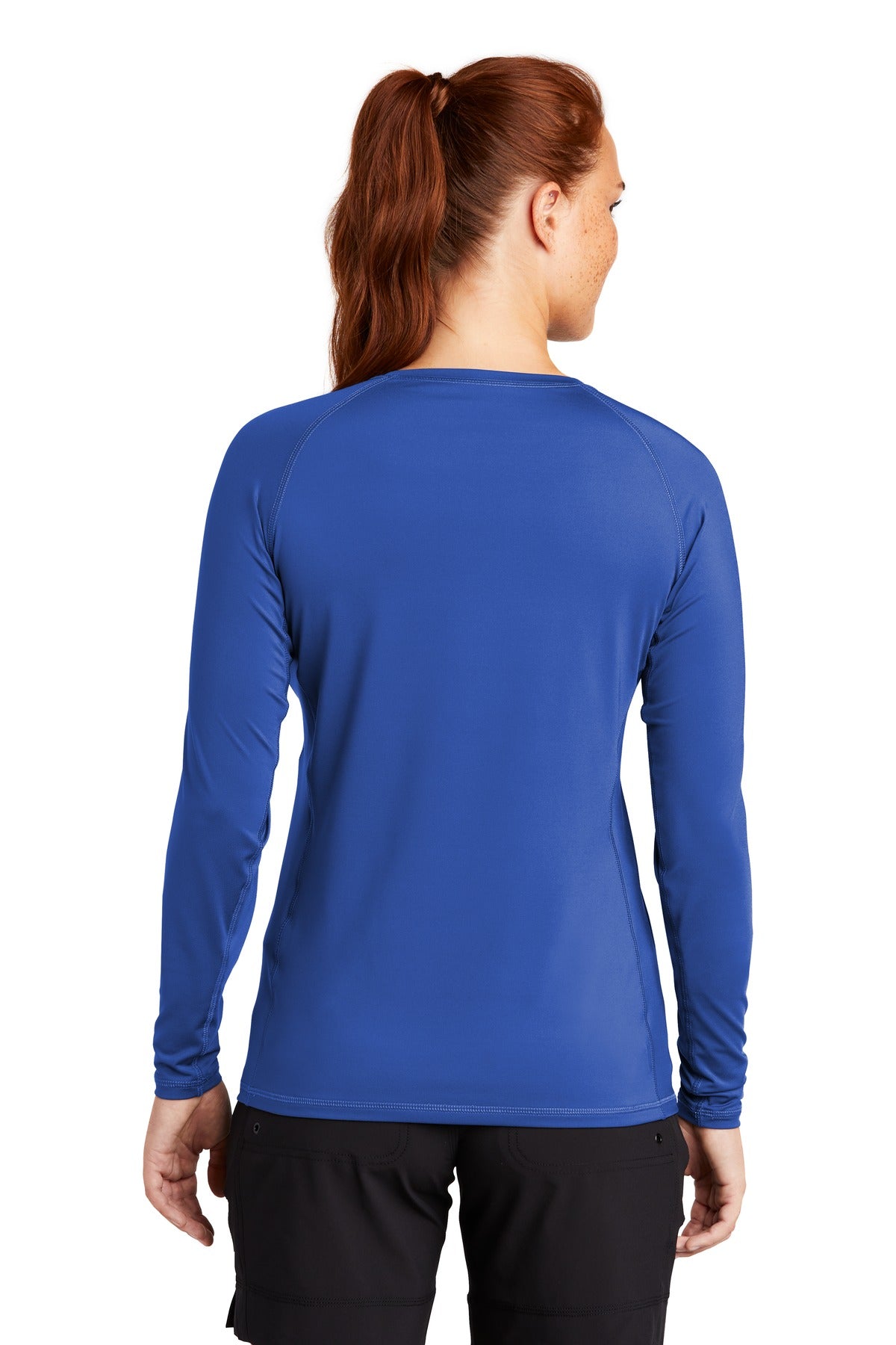 Custom Embroidered Sport-Tek Women's Long Sleeve Rashguard Tee. LST470LS,True Royal