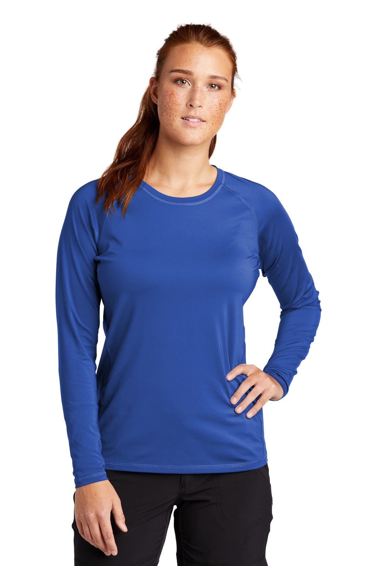 Sport-Tek Women's Long Sleeve Rashguard Tee. LST470LS