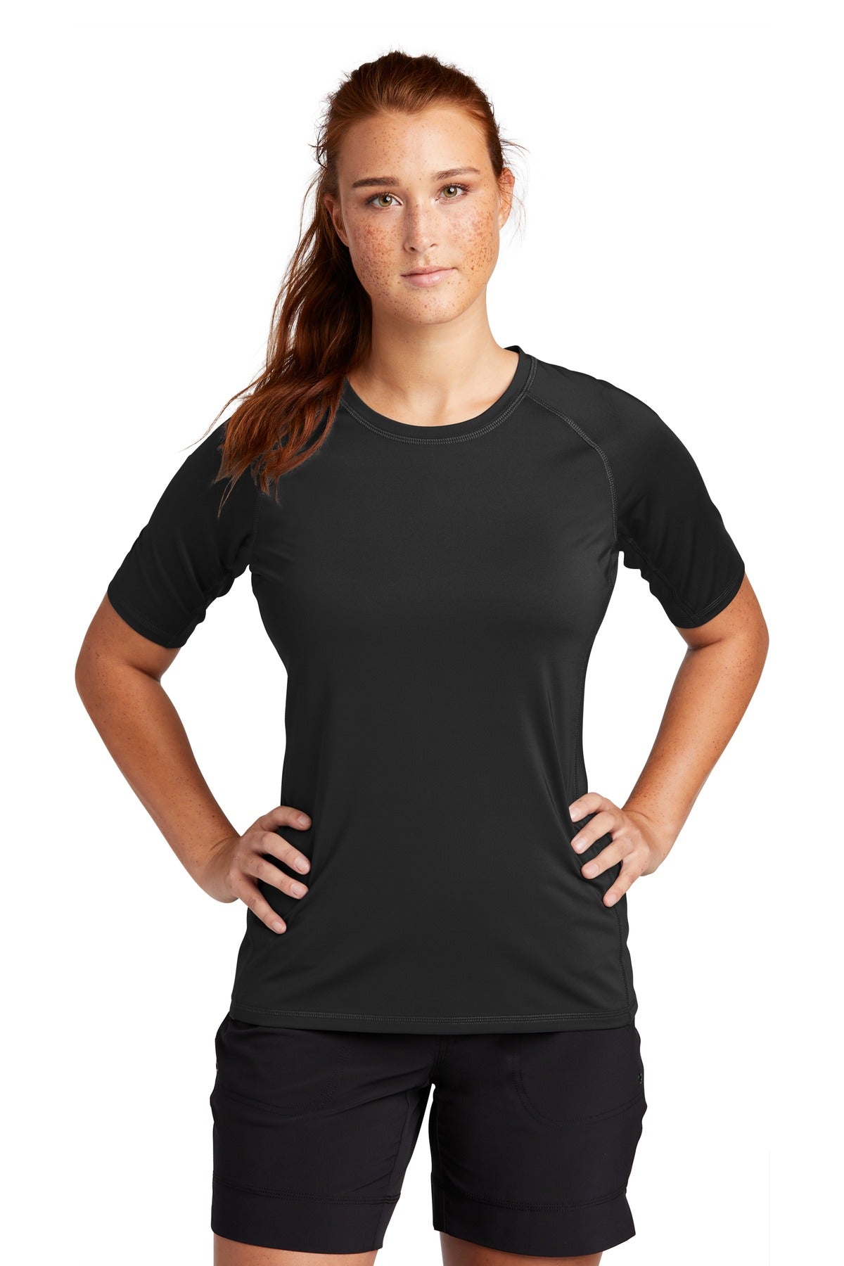 Sport-Tek Women's Rashguard Tee. LST470