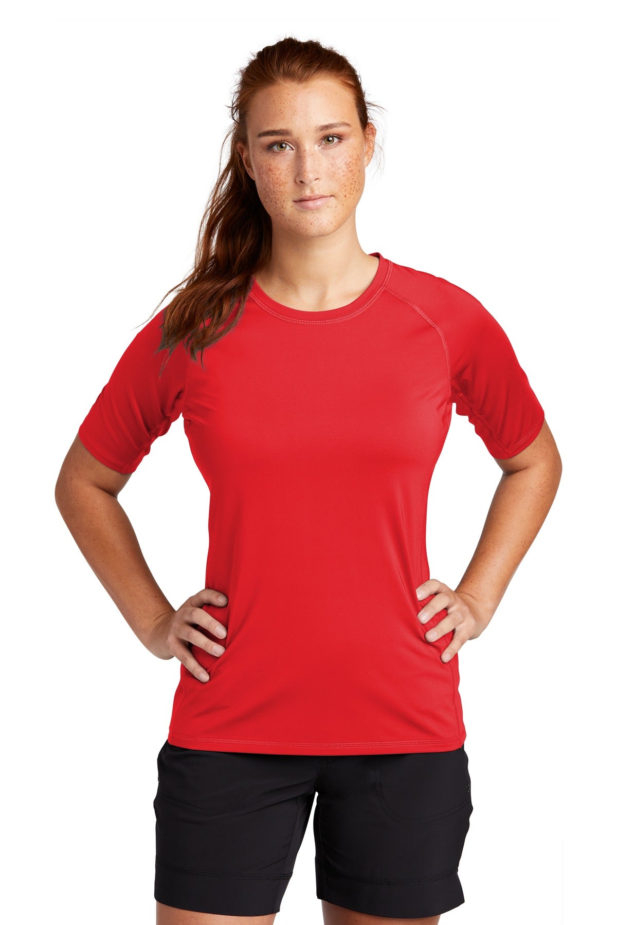 Sport-Tek Women's Rashguard Tee. LST470