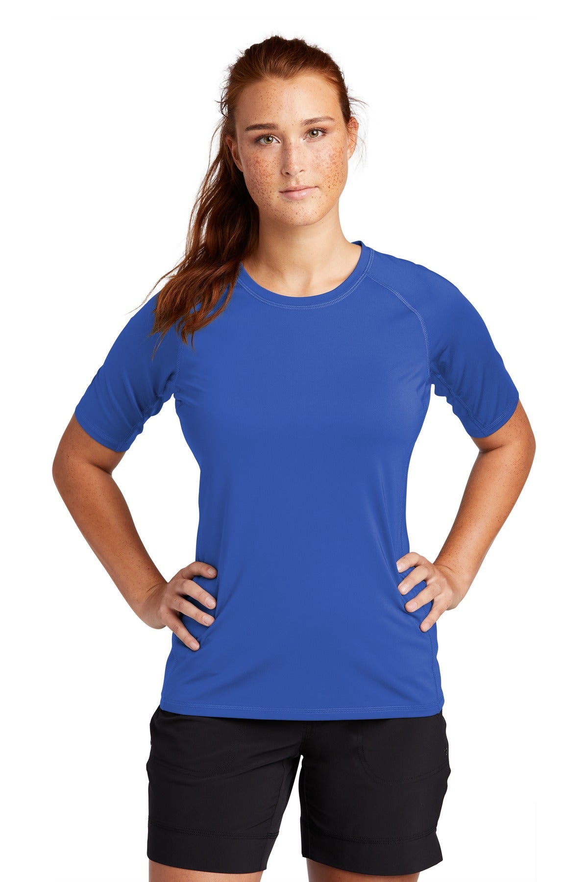 Sport-Tek Women's Rashguard Tee. LST470