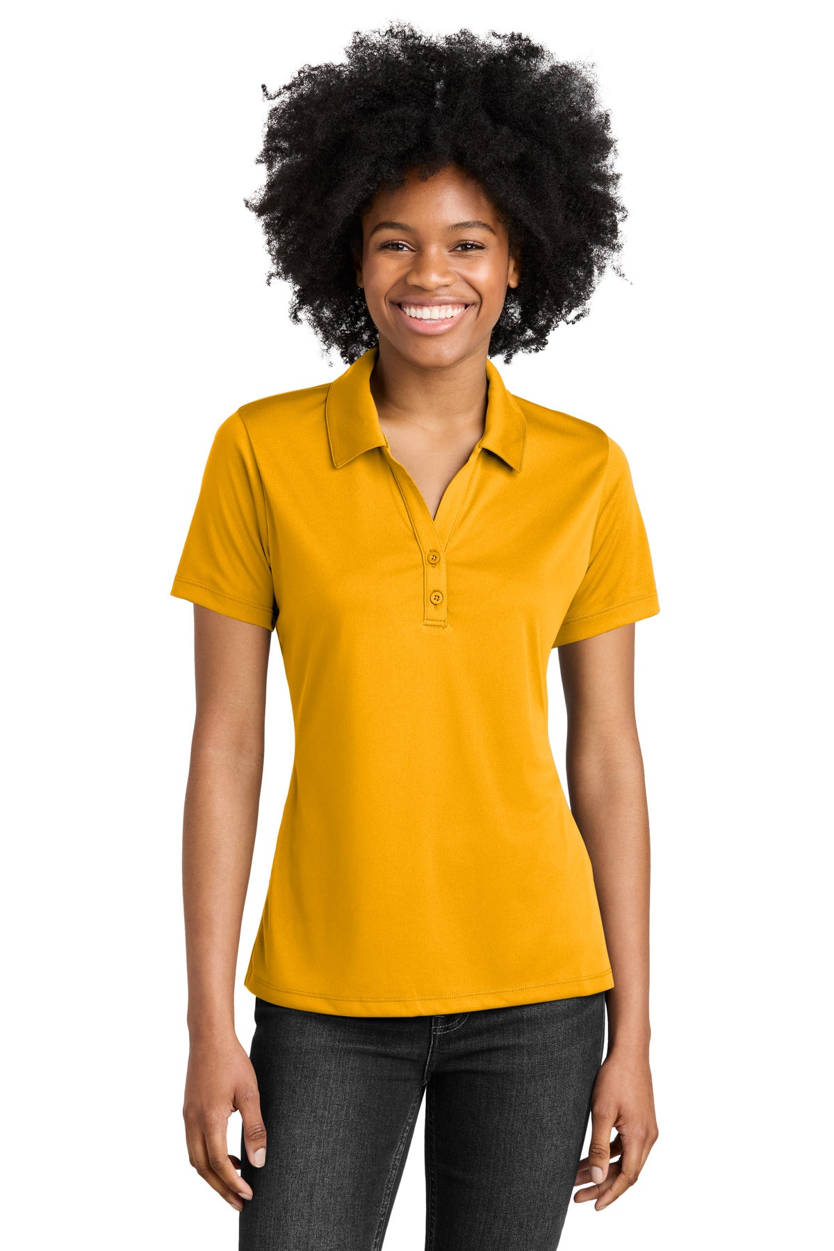 Sport-Tek Women's PosiCharge Competitor Polo. LST550 Gold