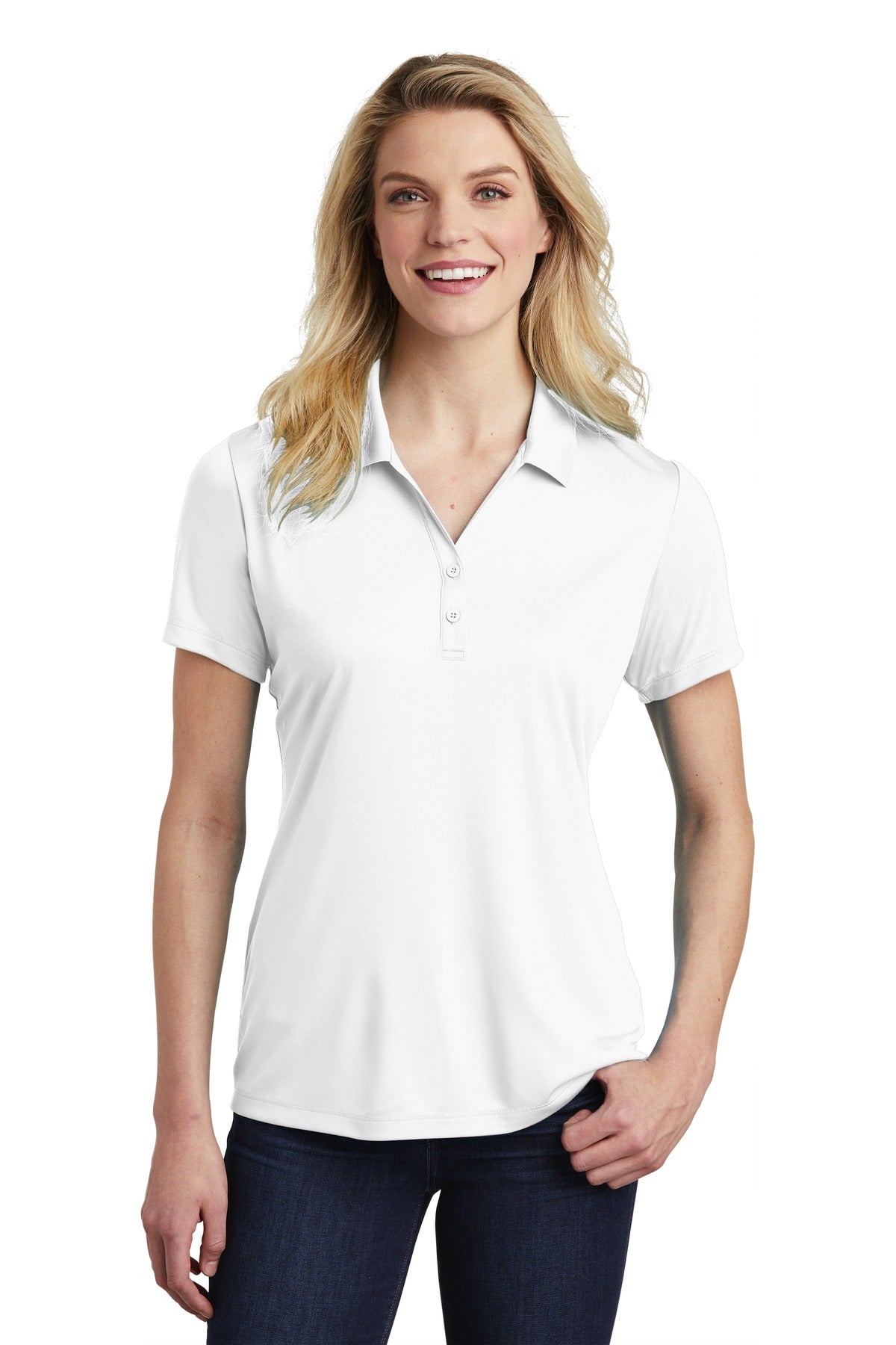 Sport-Tek Women's PosiCharge Competitor Polo. LST550 White
