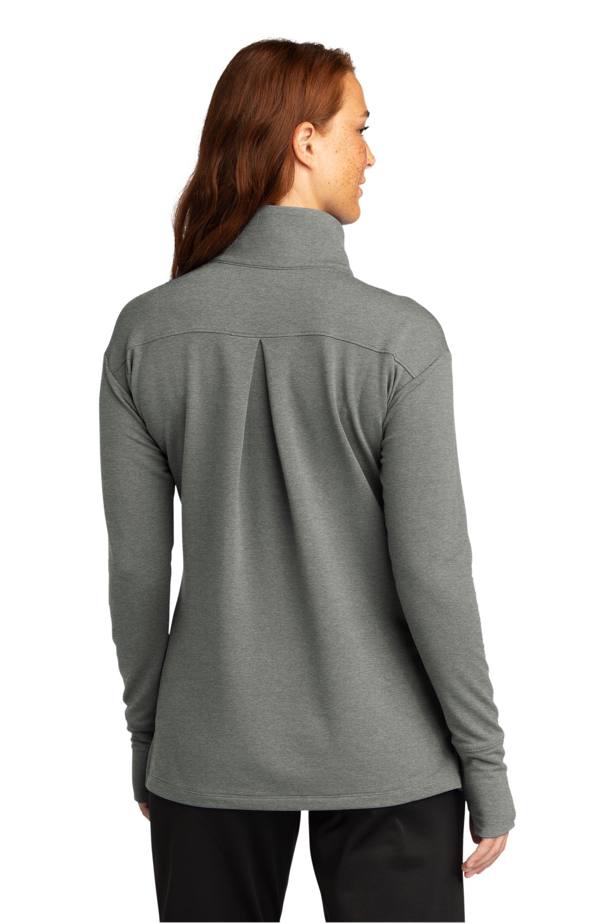 Custom Embroidered Sport-Tek Women's Sport-Wick Flex Fleece 1/4-Zip. LST561,Light Grey Heather