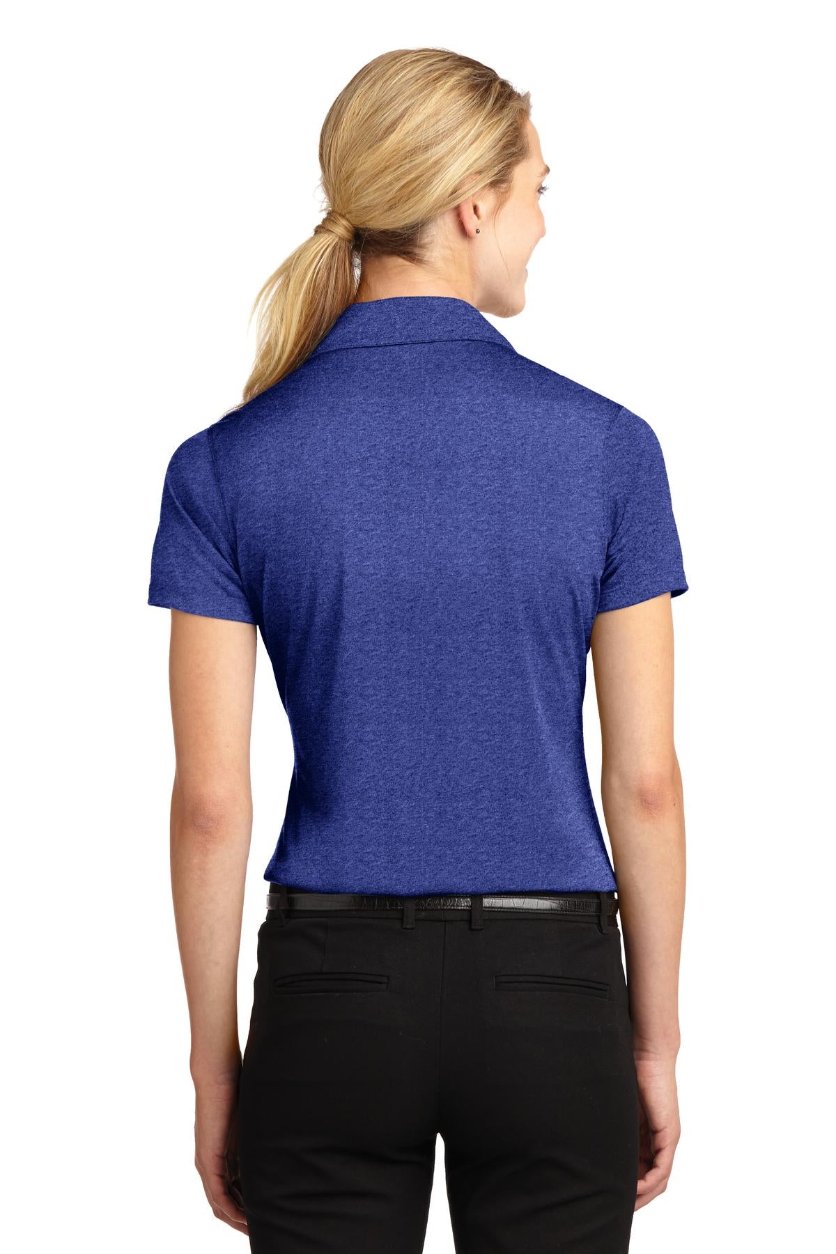 Custom Embroidered Sport-Tek Women's Heather Contender Polo. LST660,Cobalt Heather