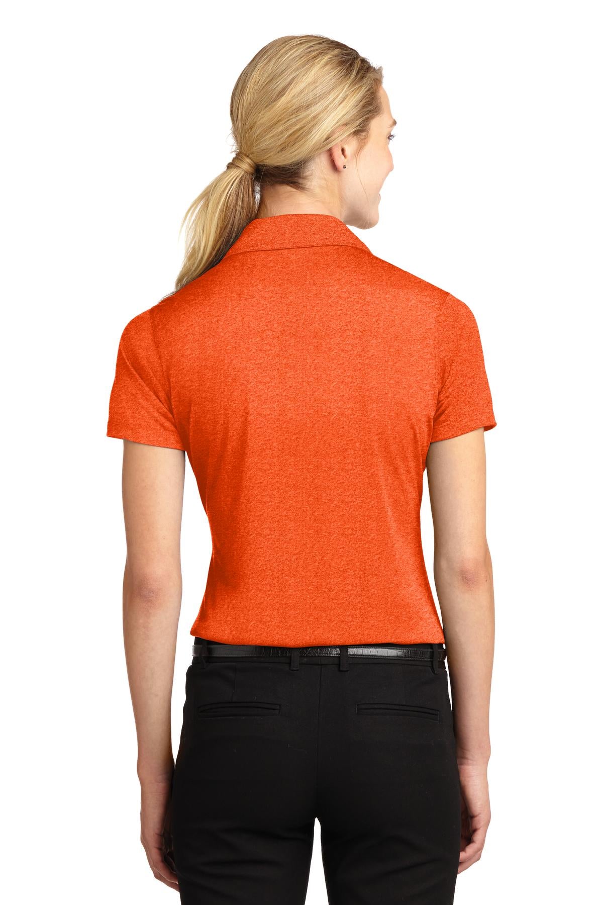 Custom Embroidered Sport-Tek Women's Heather Contender Polo. LST660,Deep Orange Heather