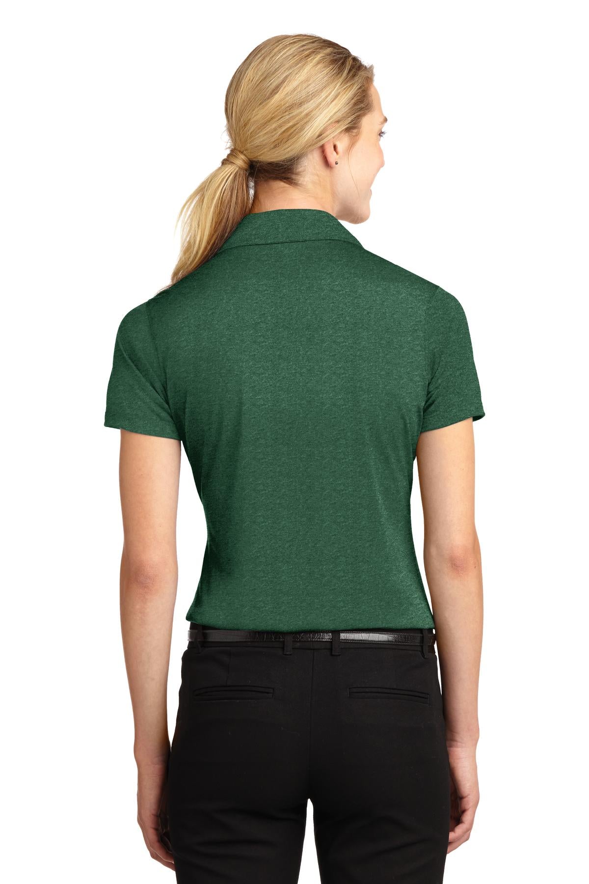 Custom Embroidered Sport-Tek Women's Heather Contender Polo. LST660,Forest Green Heather