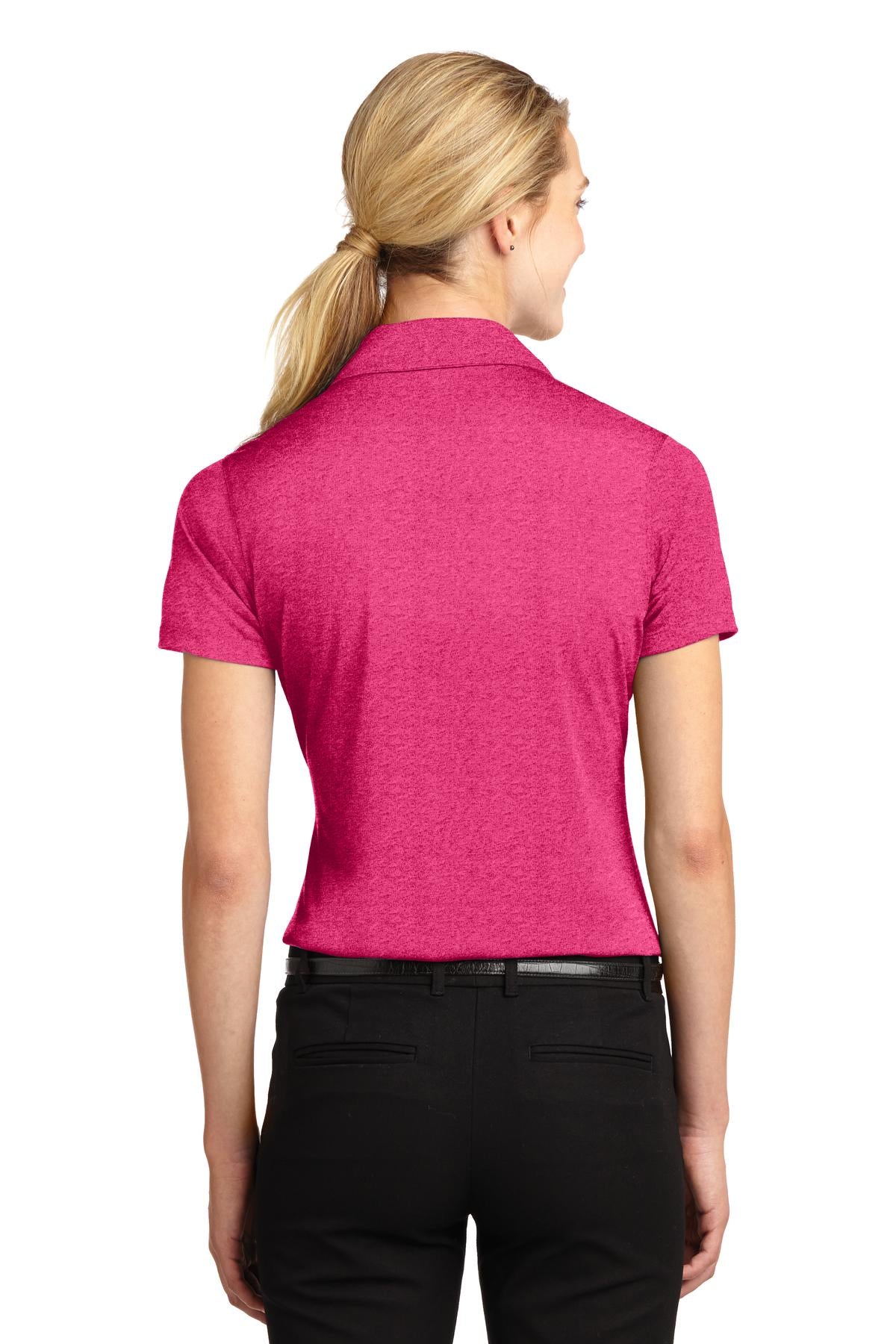 Custom Embroidered Sport-Tek Women's Heather Contender Polo. LST660,Pink Raspberry Heather