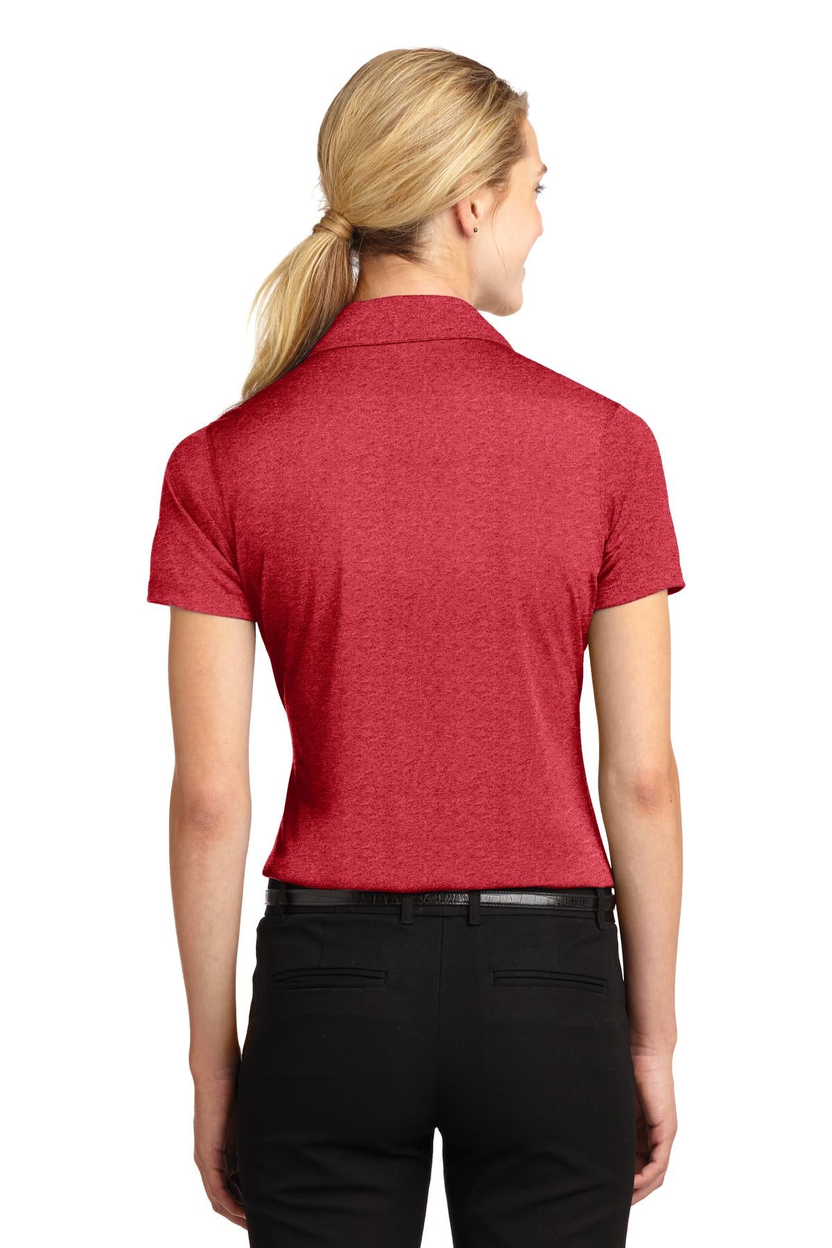 Custom Embroidered Sport-Tek Women's Heather Contender Polo. LST660,Scarlet Heather