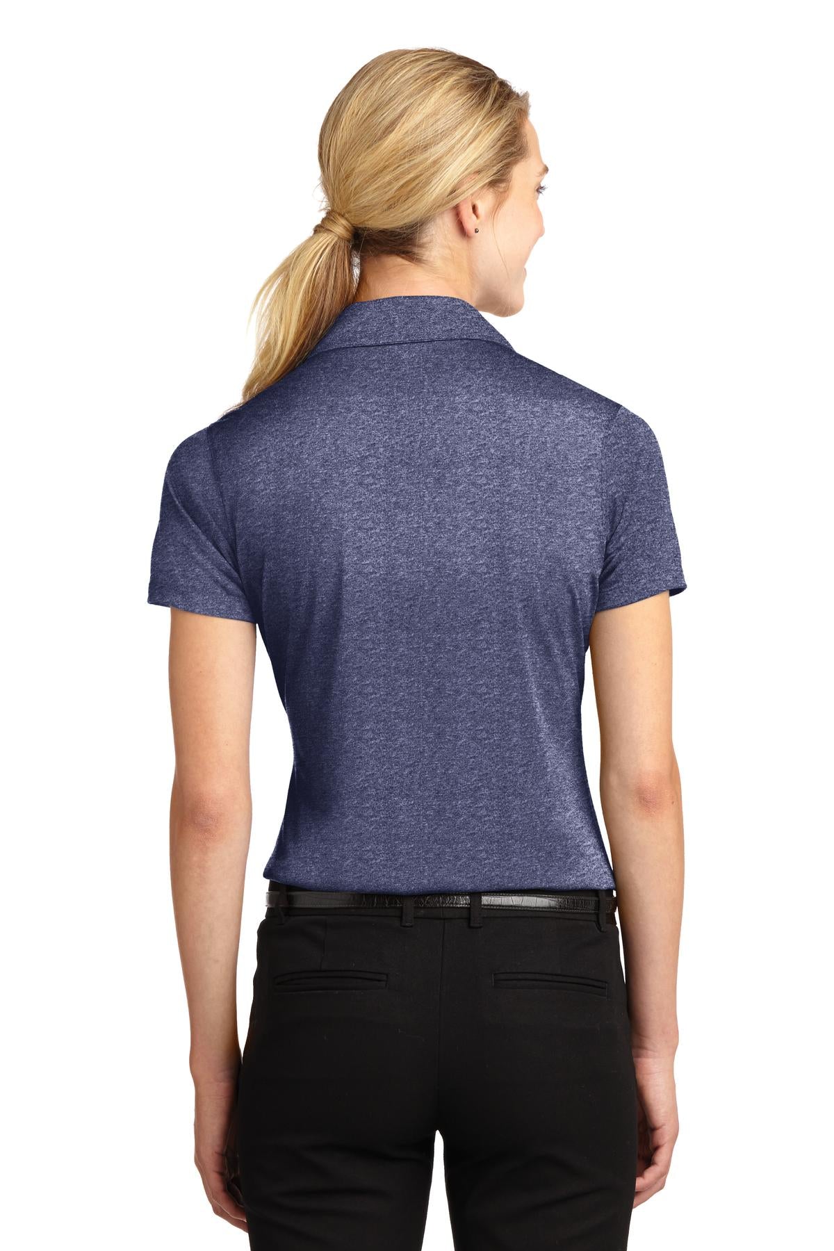 Custom Embroidered Sport-Tek Women's Heather Contender Polo. LST660,True Navy Heather