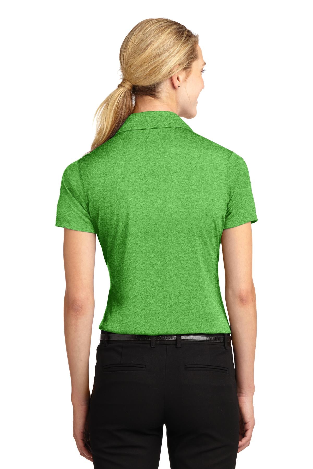 Custom Embroidered Sport-Tek Women's Heather Contender Polo. LST660,Turf Green Heather