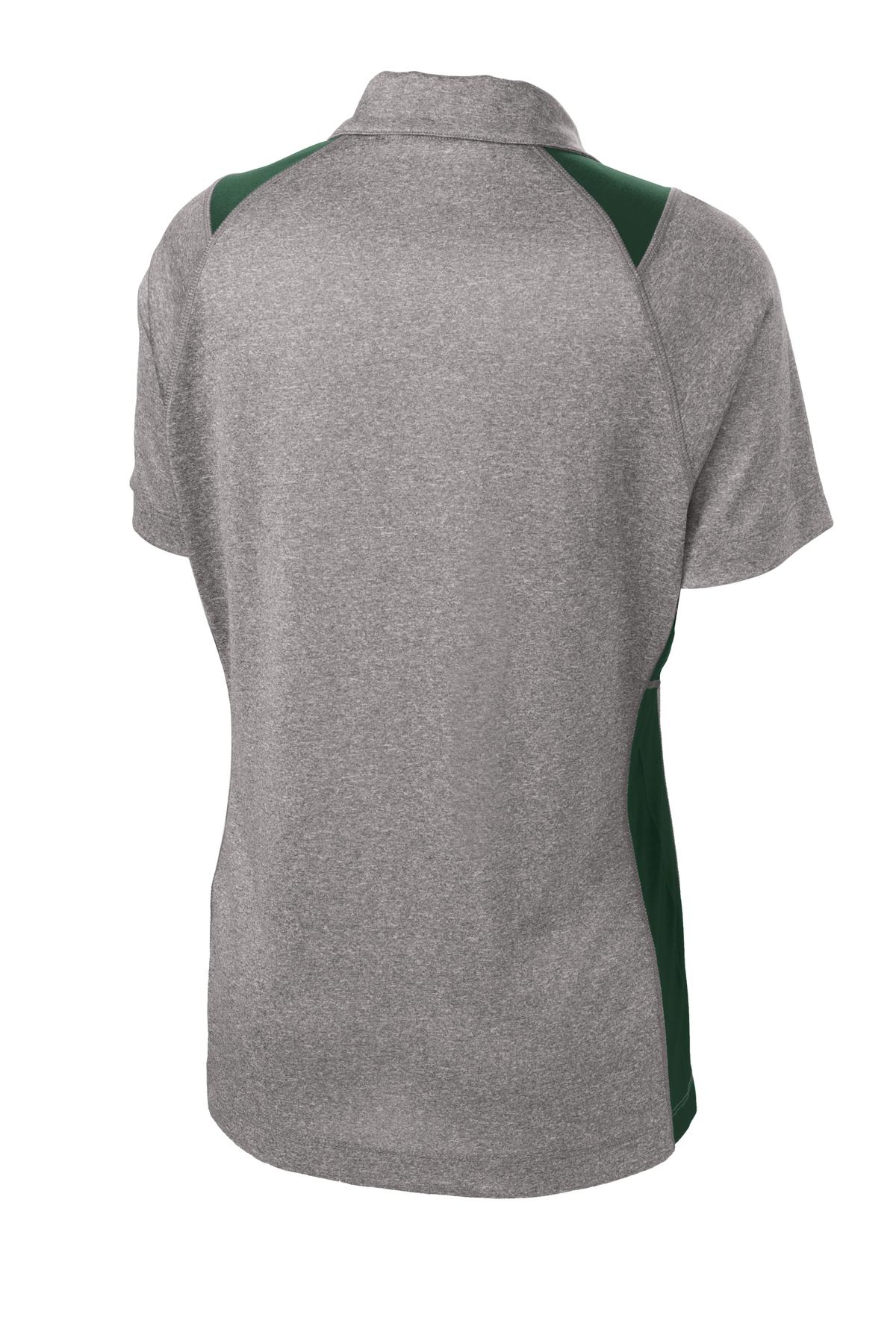 Sport-Tek Women's Heather Colorblock Contender Polo. LST665