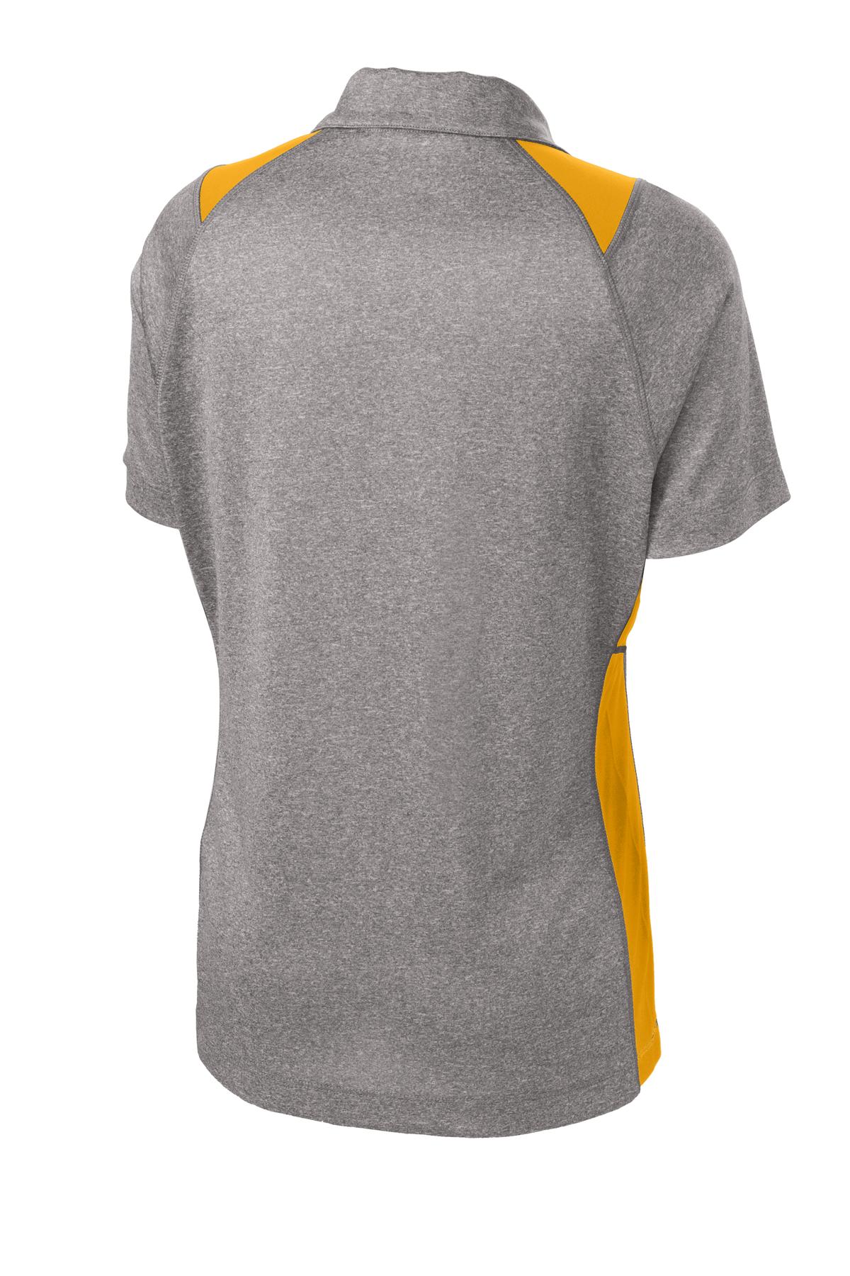 Sport-Tek Women's Heather Colorblock Contender Polo. LST665