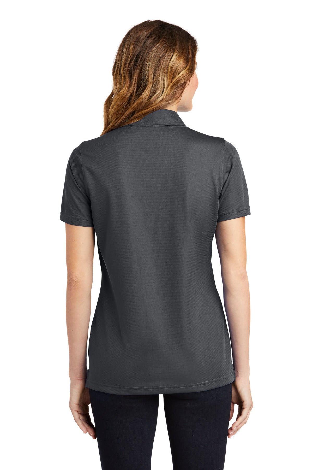 Custom Embroidered Sport-Tek Women's PosiCharge Active Textured Polo. LST690,Iron Grey