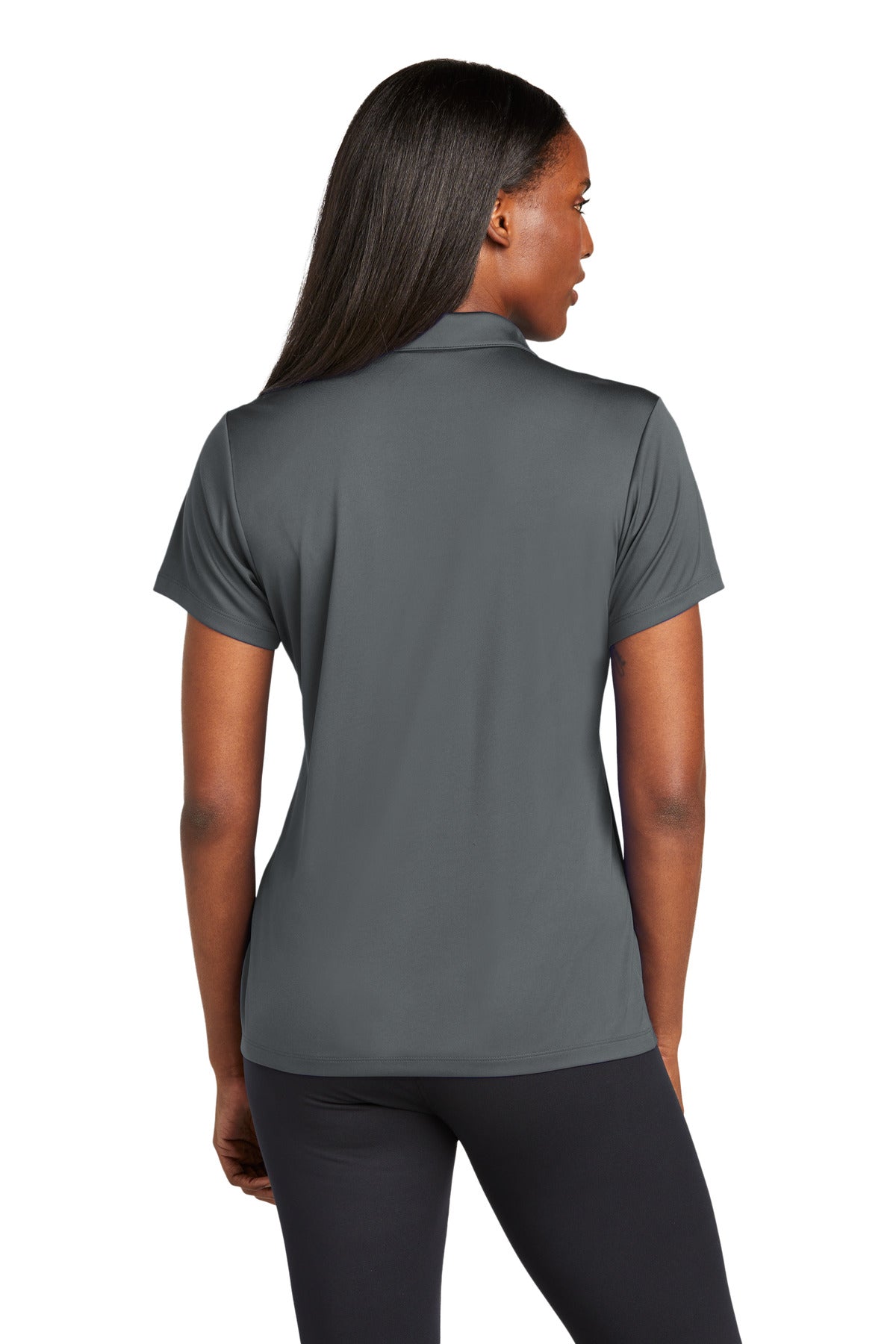 Custom Embroidered Sport-Tek Women's PosiCharge Re-Compete Polo LST725,Iron Grey