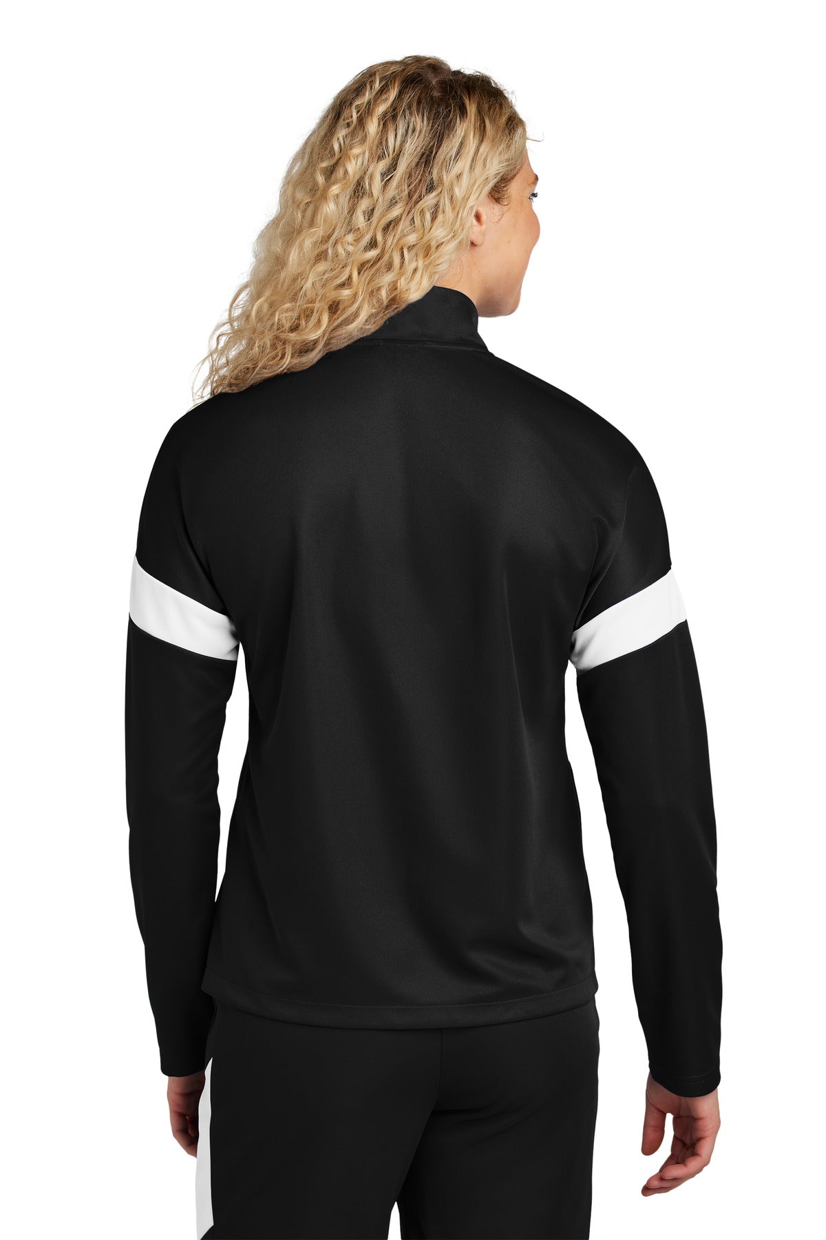 Custom Embroidered Sport-Tek Women's Travel Full-Zip Jacket LST800,Black/ White