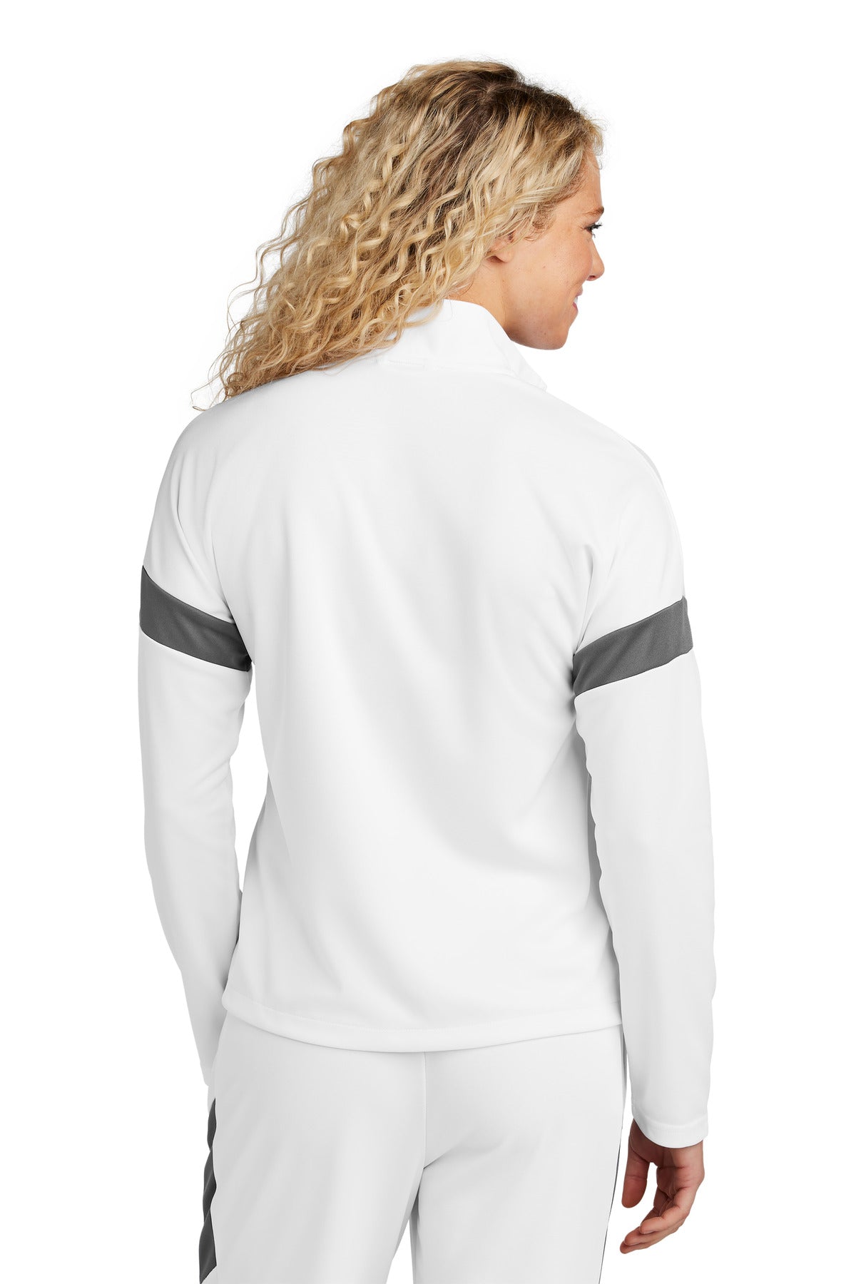 Custom Embroidered Sport-Tek Women's Travel Full-Zip Jacket LST800,White/ Iron Grey
