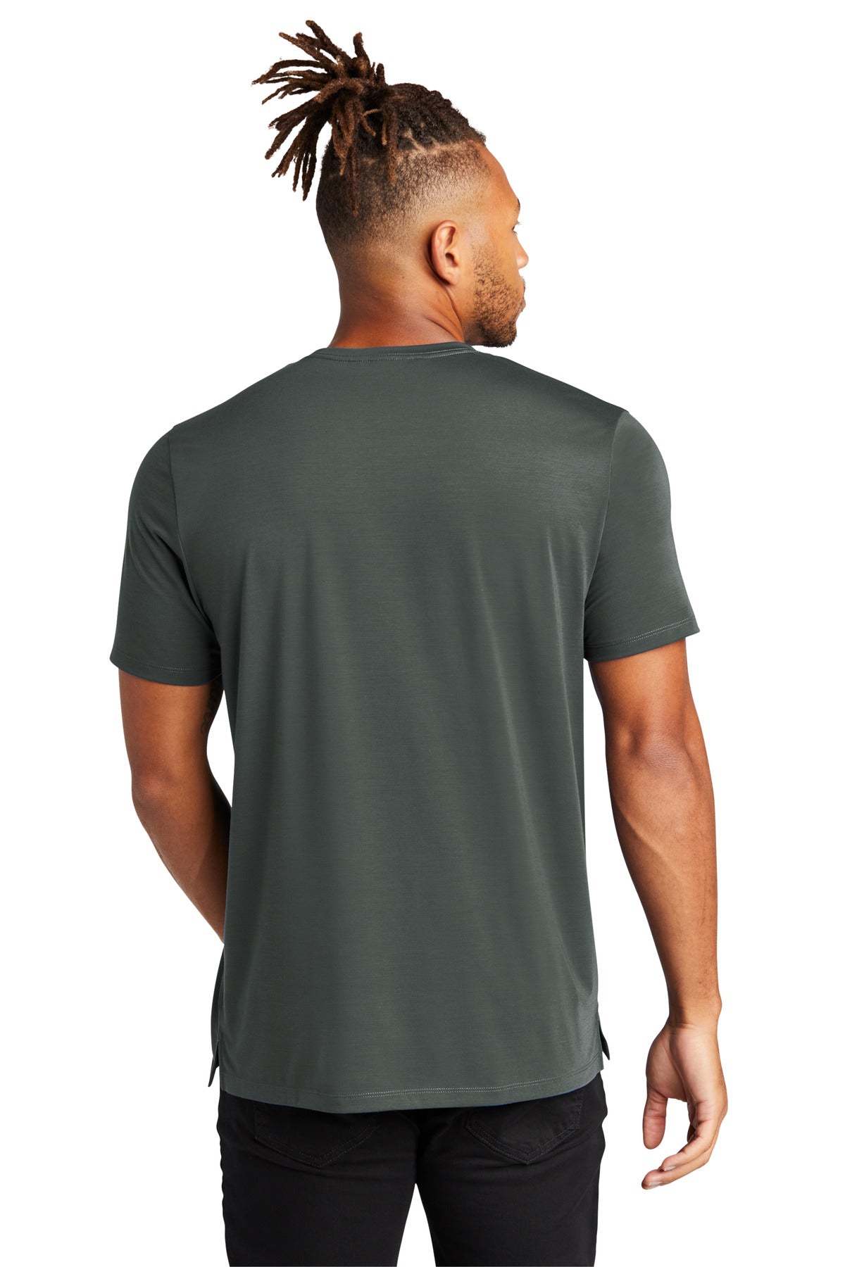 Custom Embroidered Mercer+Mettle Stretch Jersey Crew MM1016,Anchor Grey