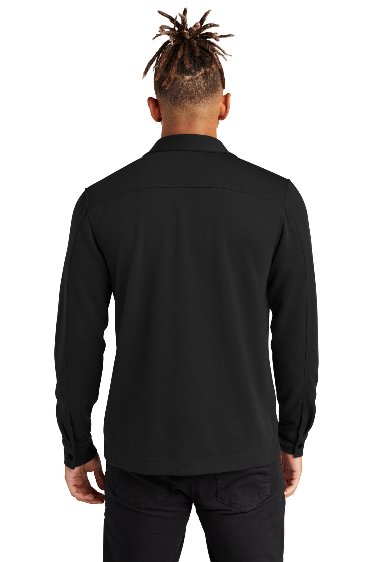 Custom Embroidered Mercer+Mettle Double-Knit Snap Front Jacket MM3004,Deep Black