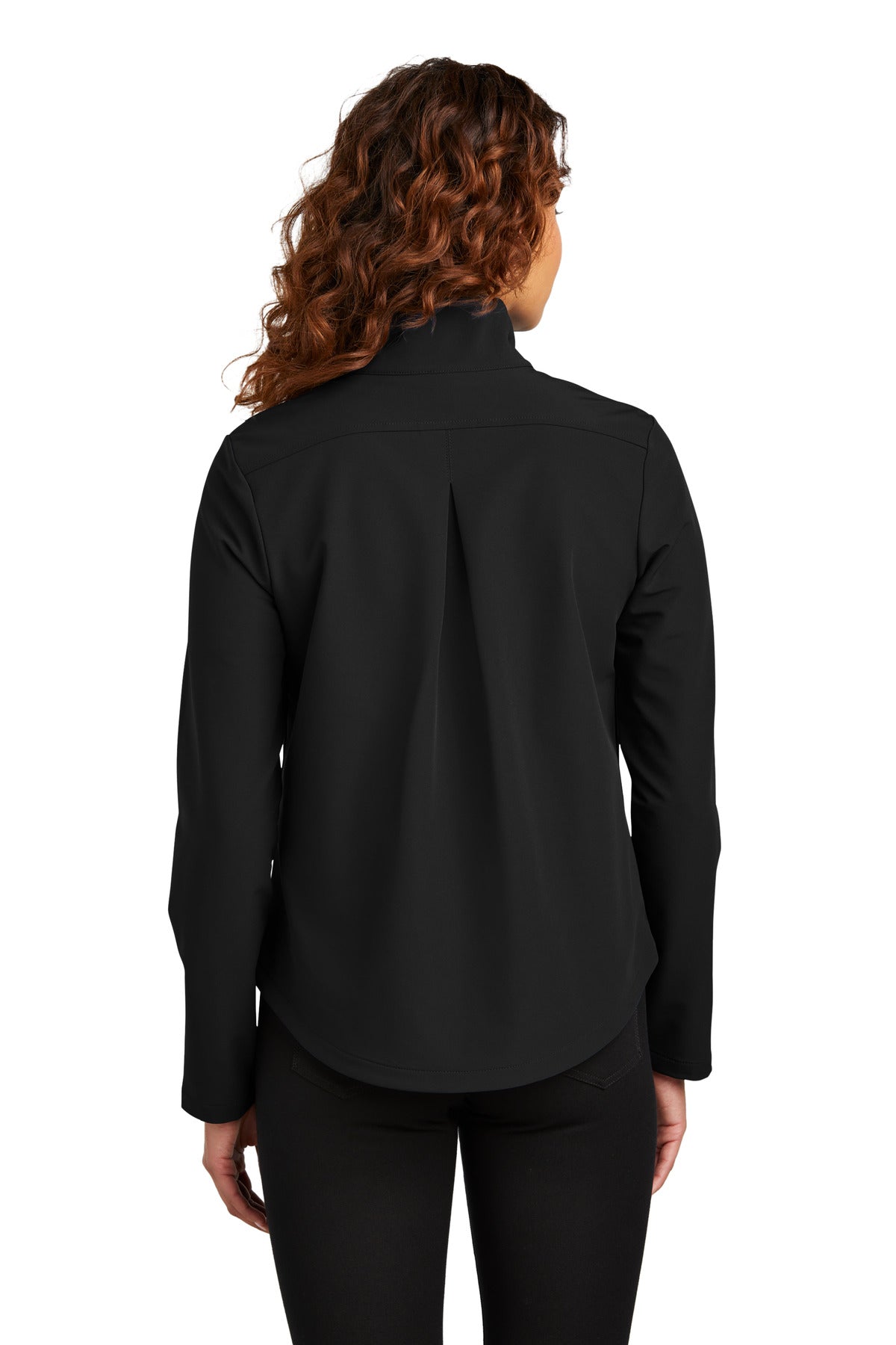 Custom Embroidered Mercer+Mettle Women's Stretch Soft Shell Jacket MM7103,Deep Black
