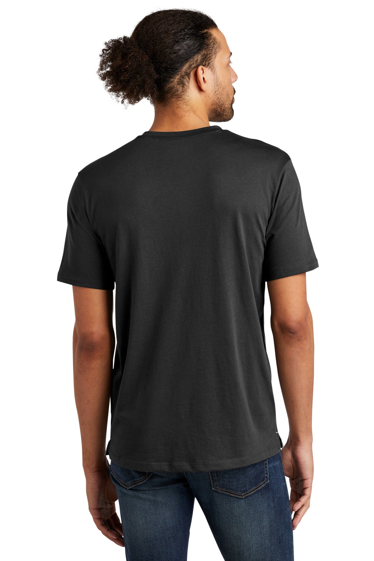 Custom Embroidered New Era Heritage Blend Varsity Tee. NEA107,Black/ Black Twist
