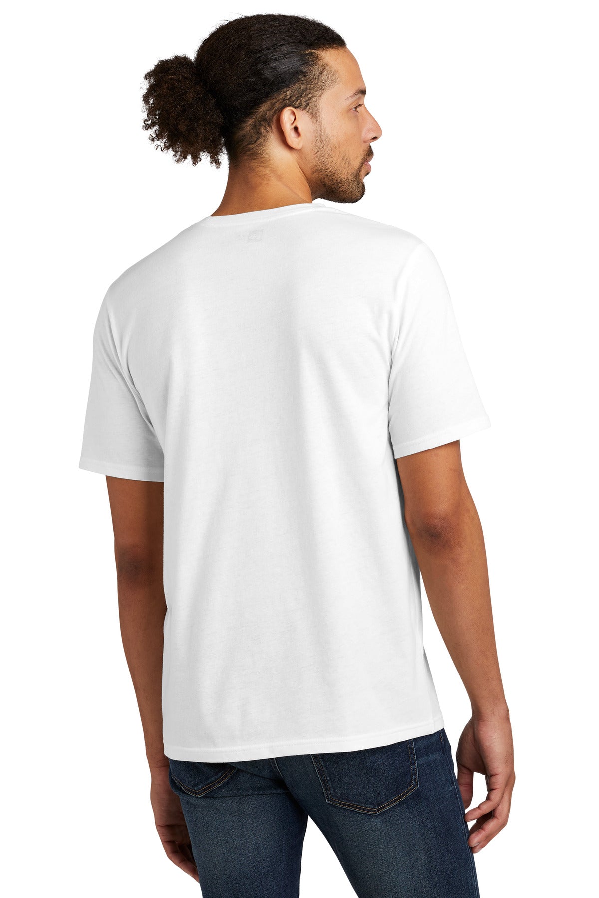 Custom Embroidered New Era Tri-Blend Tee NEA135,Fan White Solid