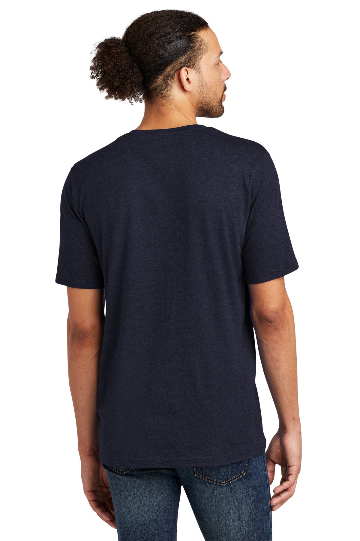 Custom Embroidered New Era Tri-Blend Tee NEA135,True Navy