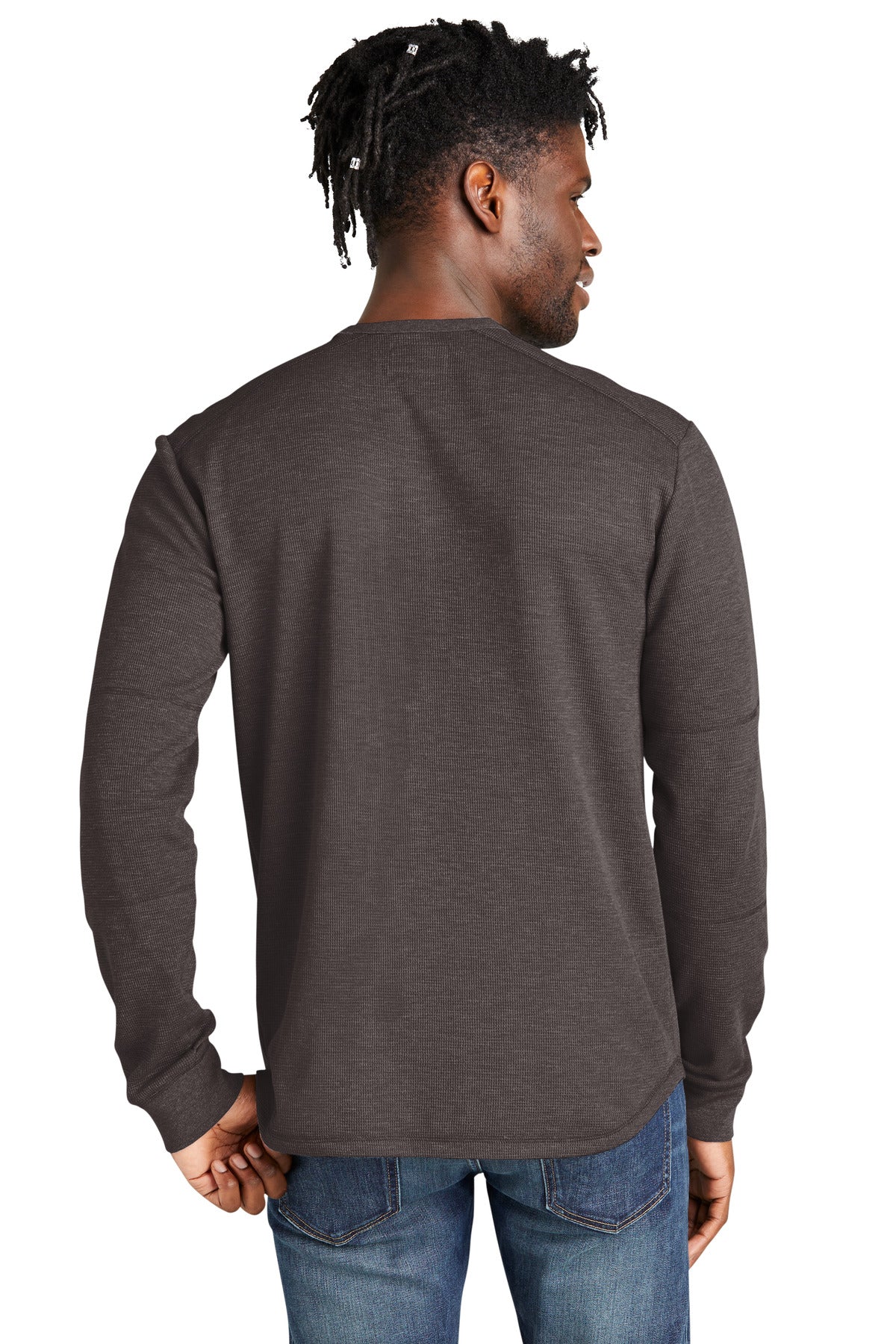 Custom Embroidered New Era Thermal Long Sleeve NEA140,Black Heather