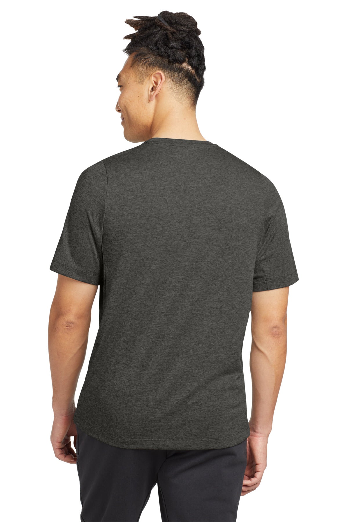 Custom Embroidered New Era Series Performance Crew Tee. NEA200,Graphite