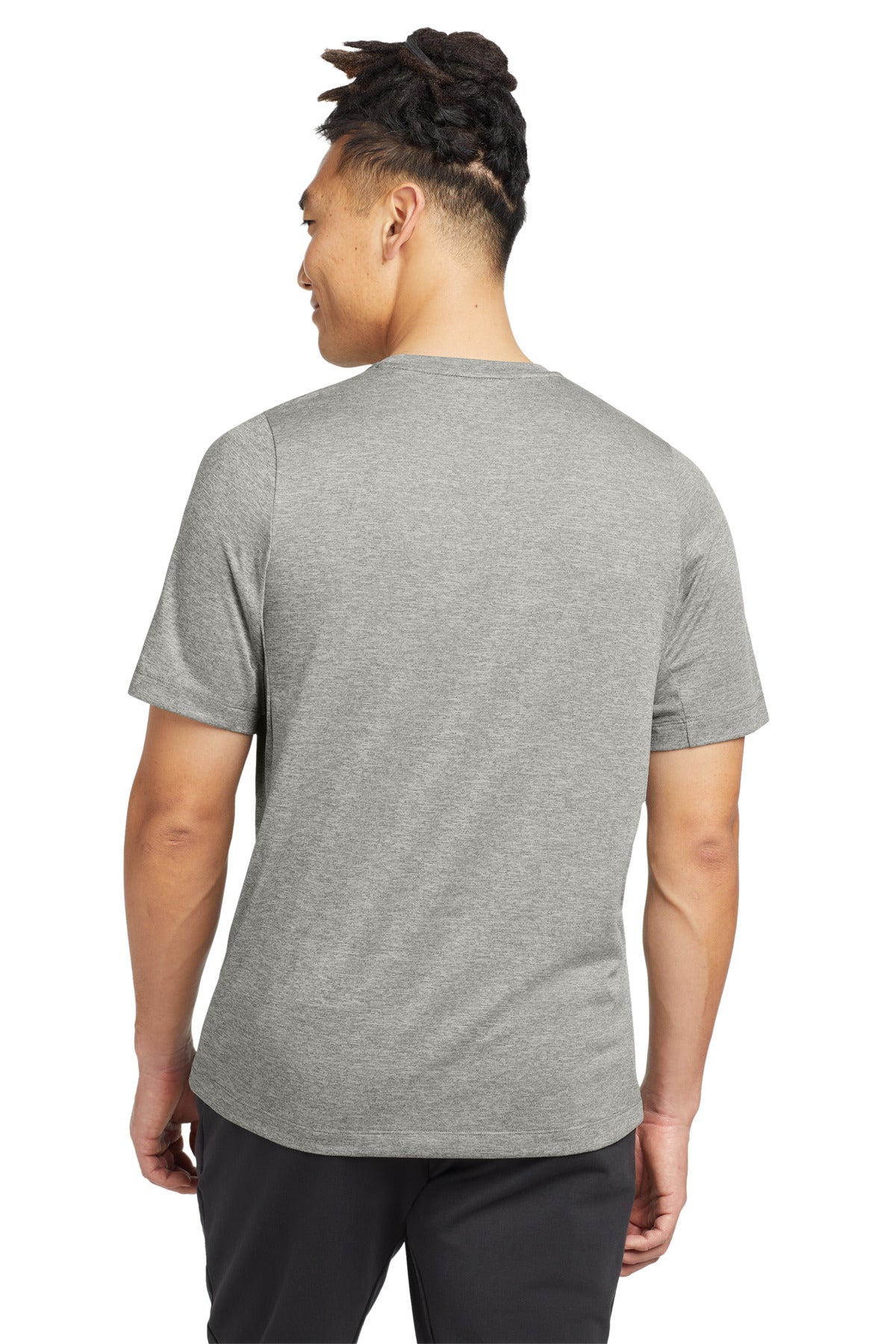 Custom Embroidered New Era Series Performance Crew Tee. NEA200,Rainstorm Grey