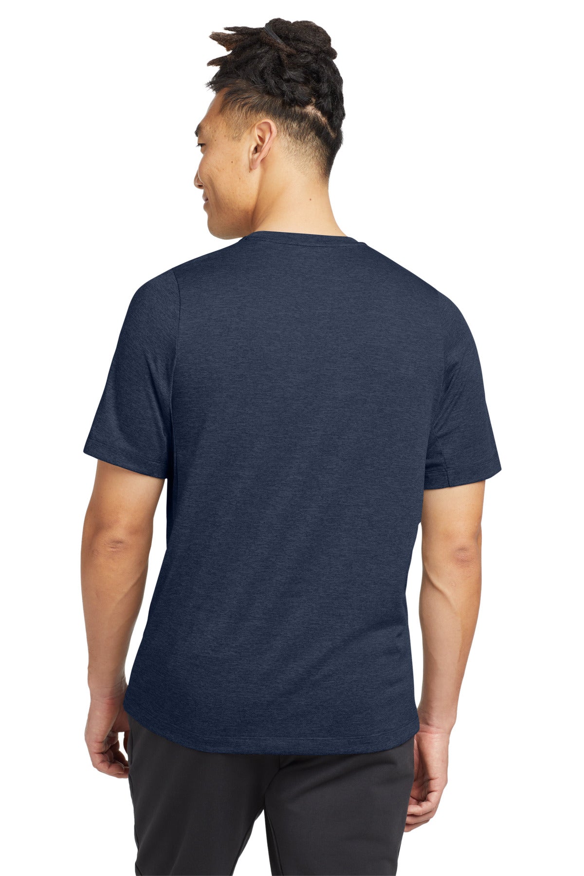 Custom Embroidered New Era Series Performance Crew Tee. NEA200,True Navy