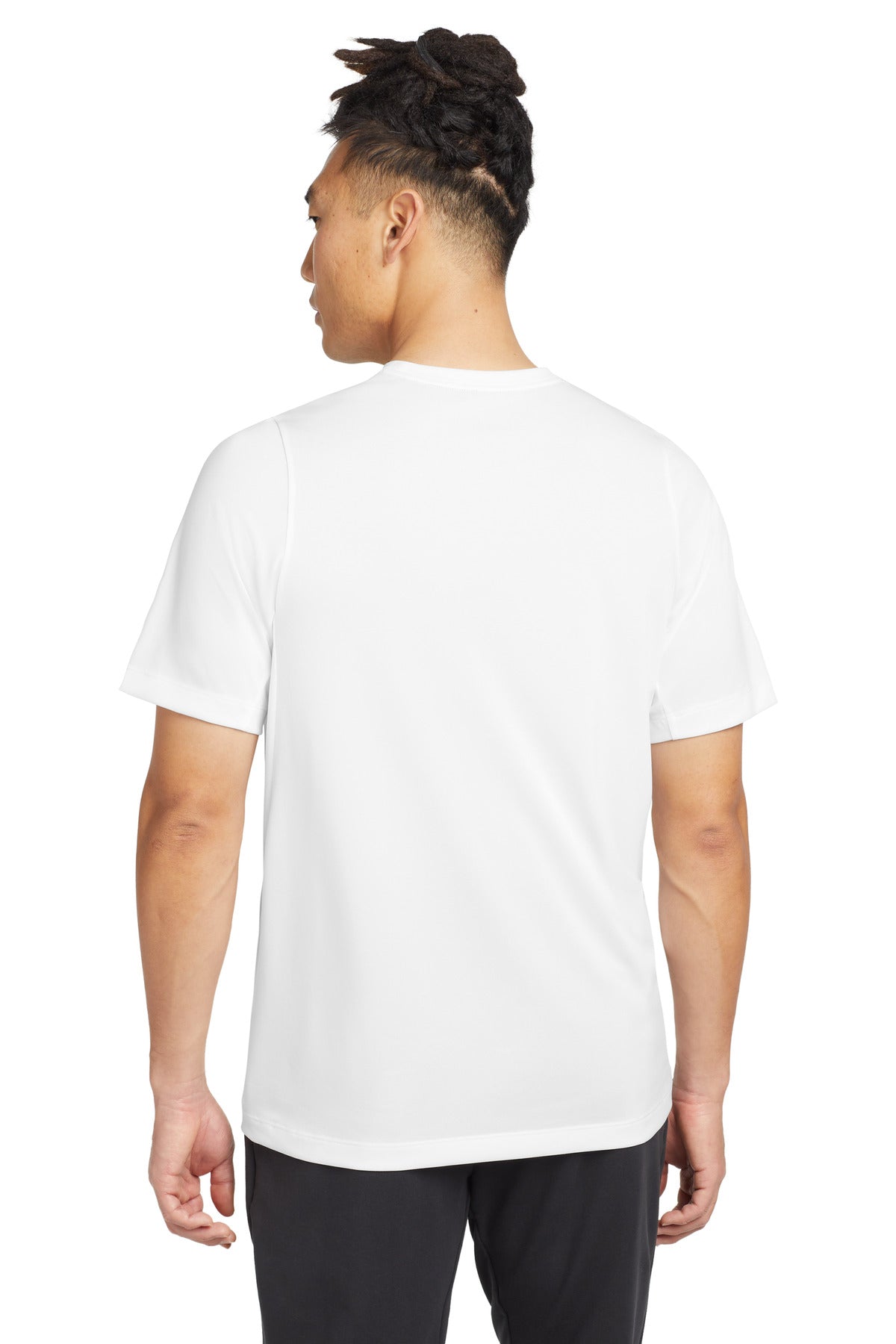 Custom Embroidered New Era Series Performance Crew Tee. NEA200,White Solid