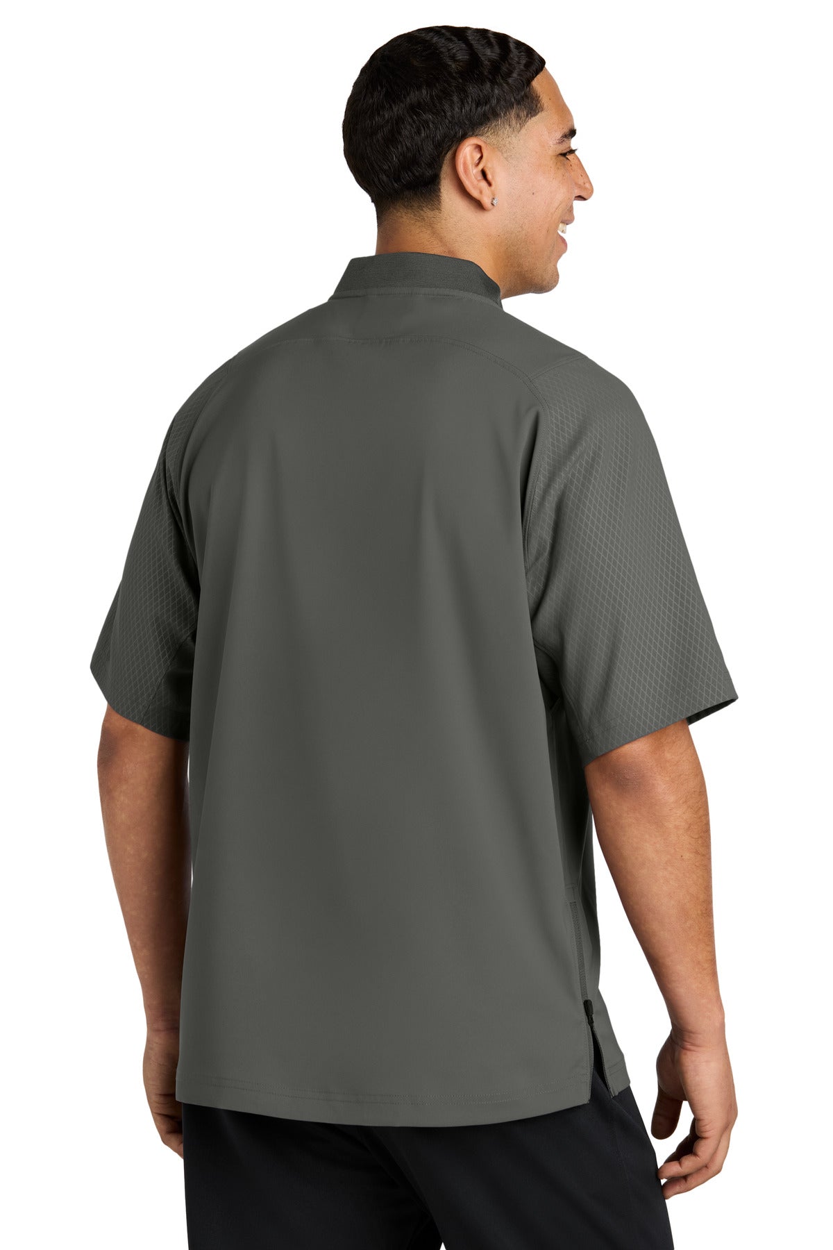 Custom Embroidered New Era Cage Short Sleeve 1/4-Zip Jacket. NEA600,Graphite