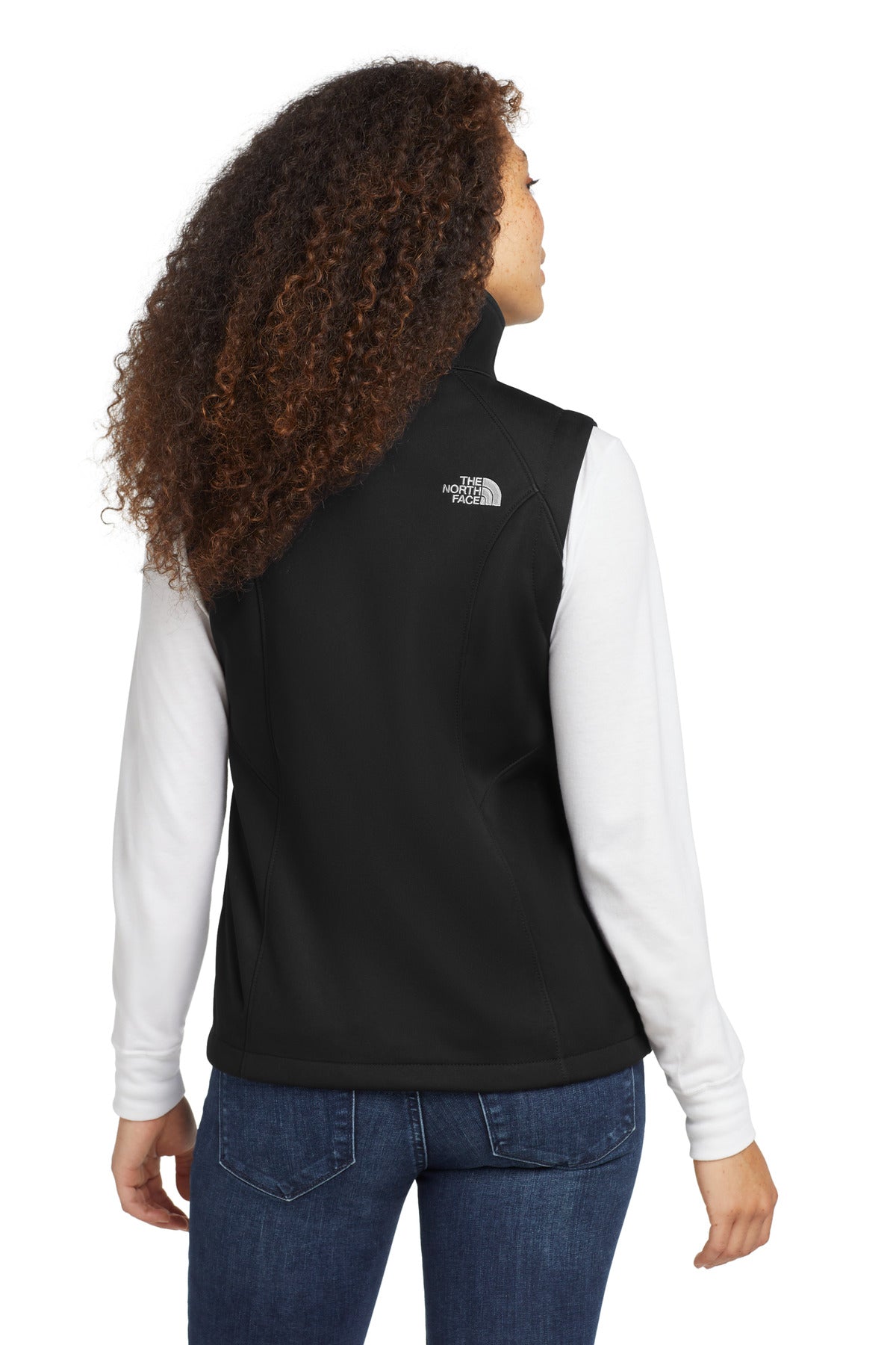 Custom Embroidered The North Face Women's Ridgewall Soft Shell Vest. NF0A3LH1,TNF Black