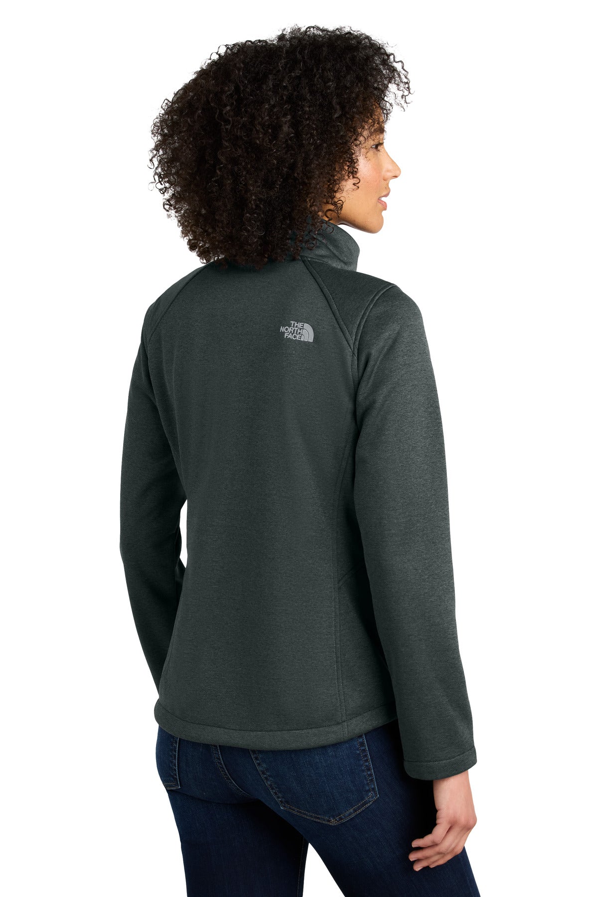 Custom Embroidered The North Face Women's Chest Logo Ridgewall Soft Shell Jacket NF0A88D4,TNF Dark Grey Heather