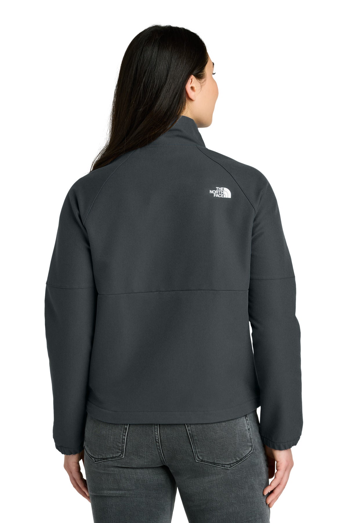 Custom Embroidered The North Face Women's Barr Lake Soft Shell Jacket NF0A8C5C,Asphalt Grey Dark Heather