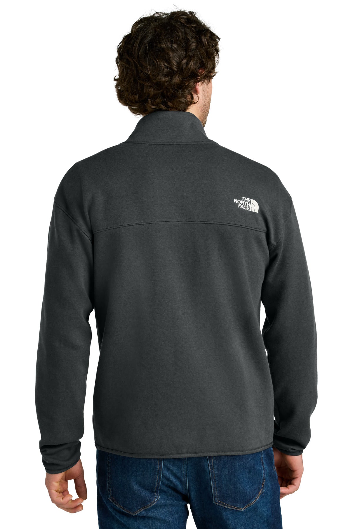 Custom Embroidered The North Face Double-Knit 1/2-Zip Fleece NF0A8C5G,Asphalt Grey