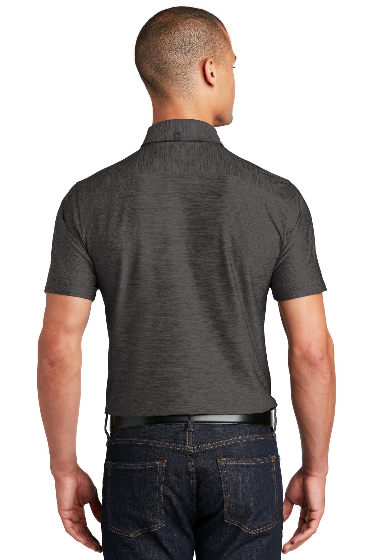 Custom Embroidered OGIO Slate Polo. OG143,Blacktop