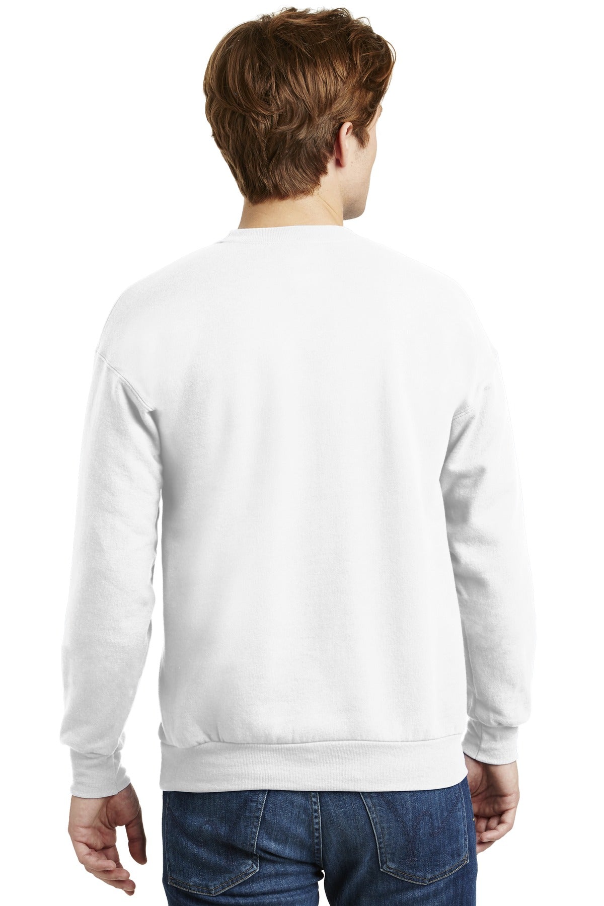 Custom Embroidered Hanes - EcoSmart Crewneck Sweatshirt. P160,White