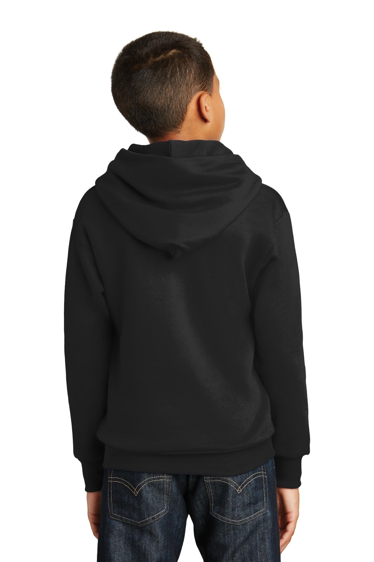 Custom Embroidered Hanes - Youth EcoSmart Pullover Hooded Sweatshirt. P470,Black
