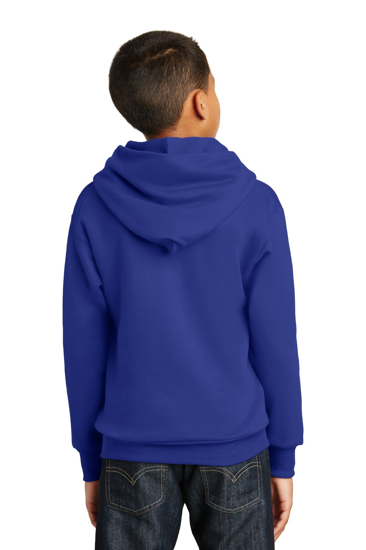 Custom Embroidered Hanes - Youth EcoSmart Pullover Hooded Sweatshirt. P470,Deep Royal