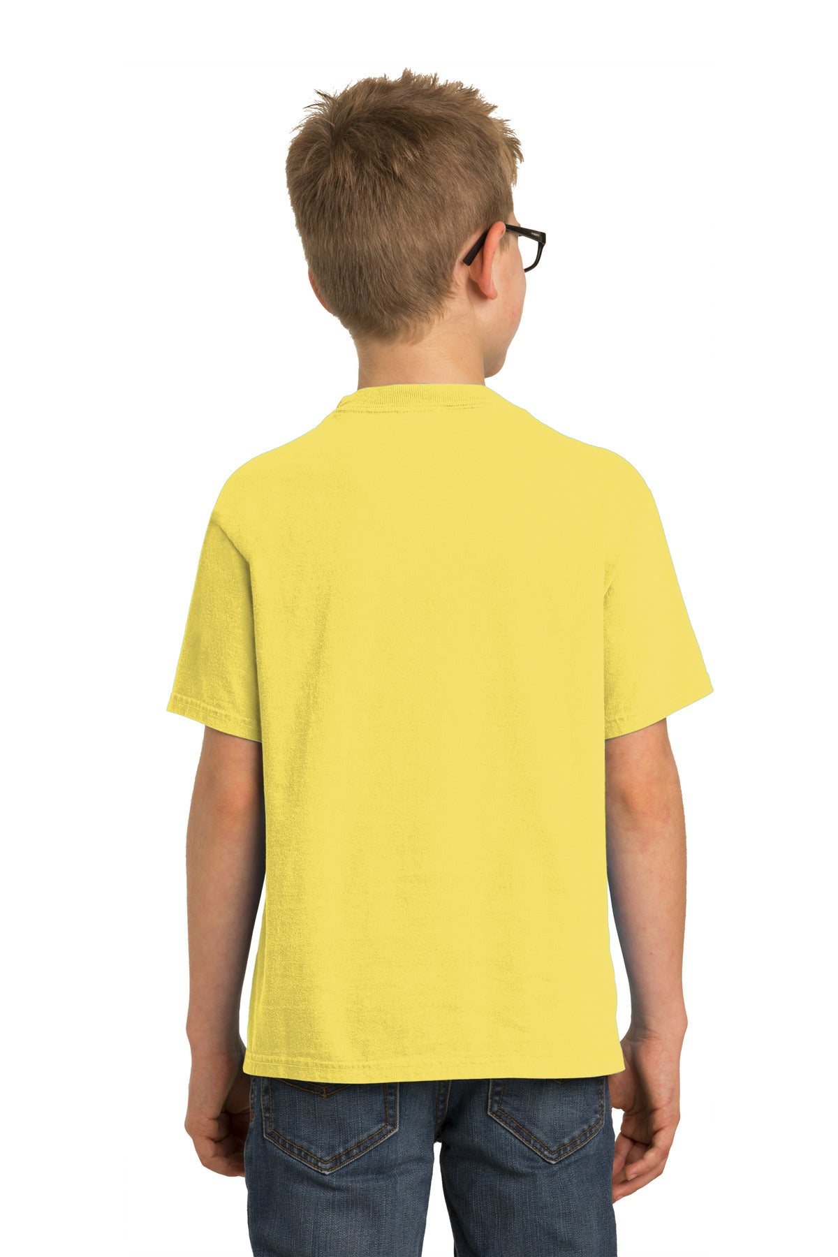 Custom Embroidered Port & Company Youth Beach Wash Garment-Dyed Tee. PC099Y,Popcorn
