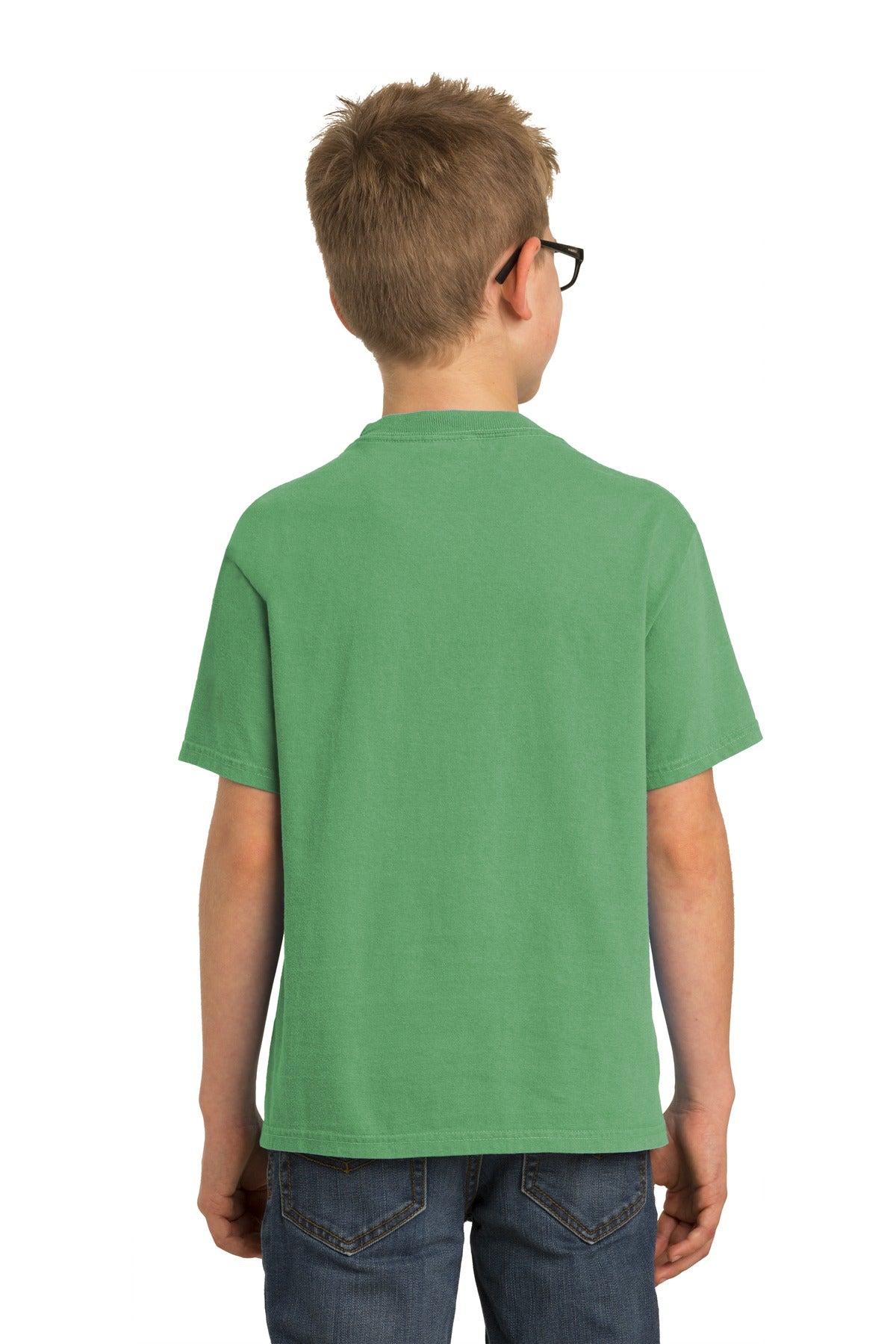 Custom Embroidered Port & Company Youth Beach Wash Garment-Dyed Tee. PC099Y,Safari