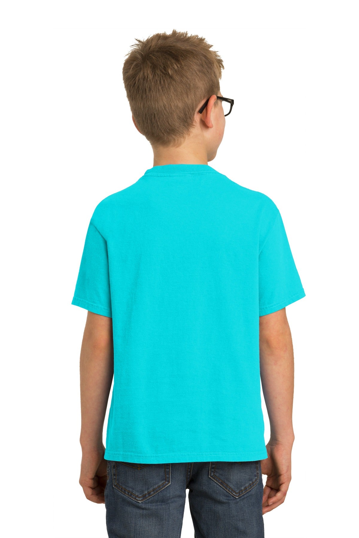 Custom Embroidered Port & Company Youth Beach Wash Garment-Dyed Tee. PC099Y,Tidal Wave