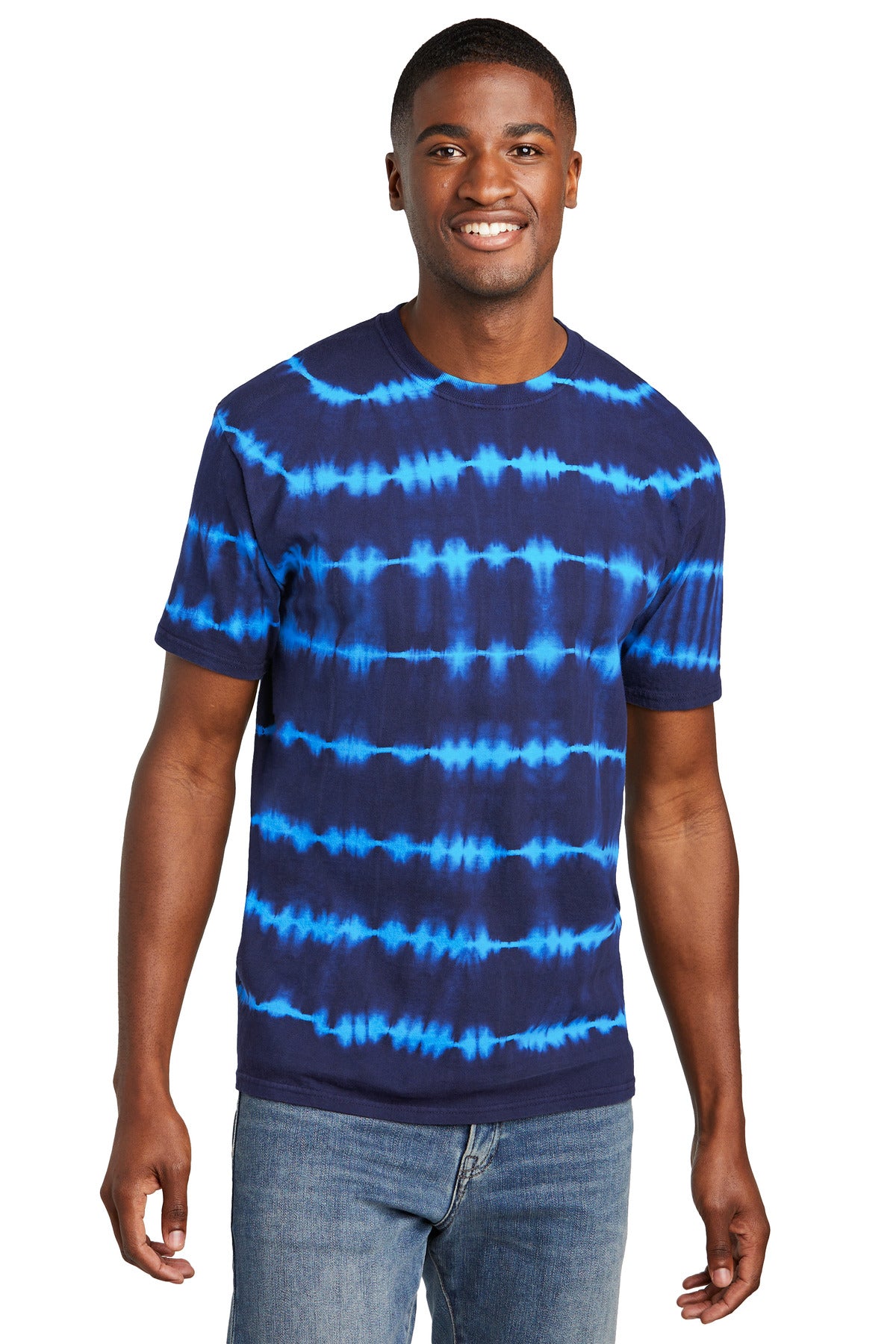 Port & Company Allover Stripe Tie-Dye Tee PC142