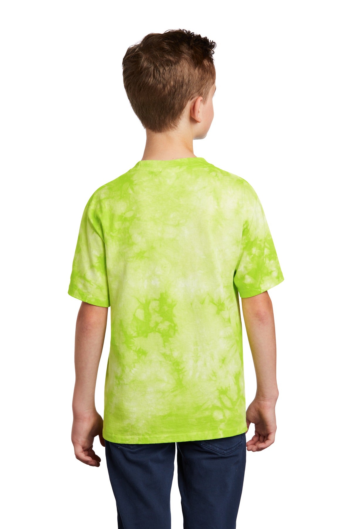 Custom Embroidered Port & Company Youth Crystal Tie-Dye Tee PC145Y,Lemon Lime