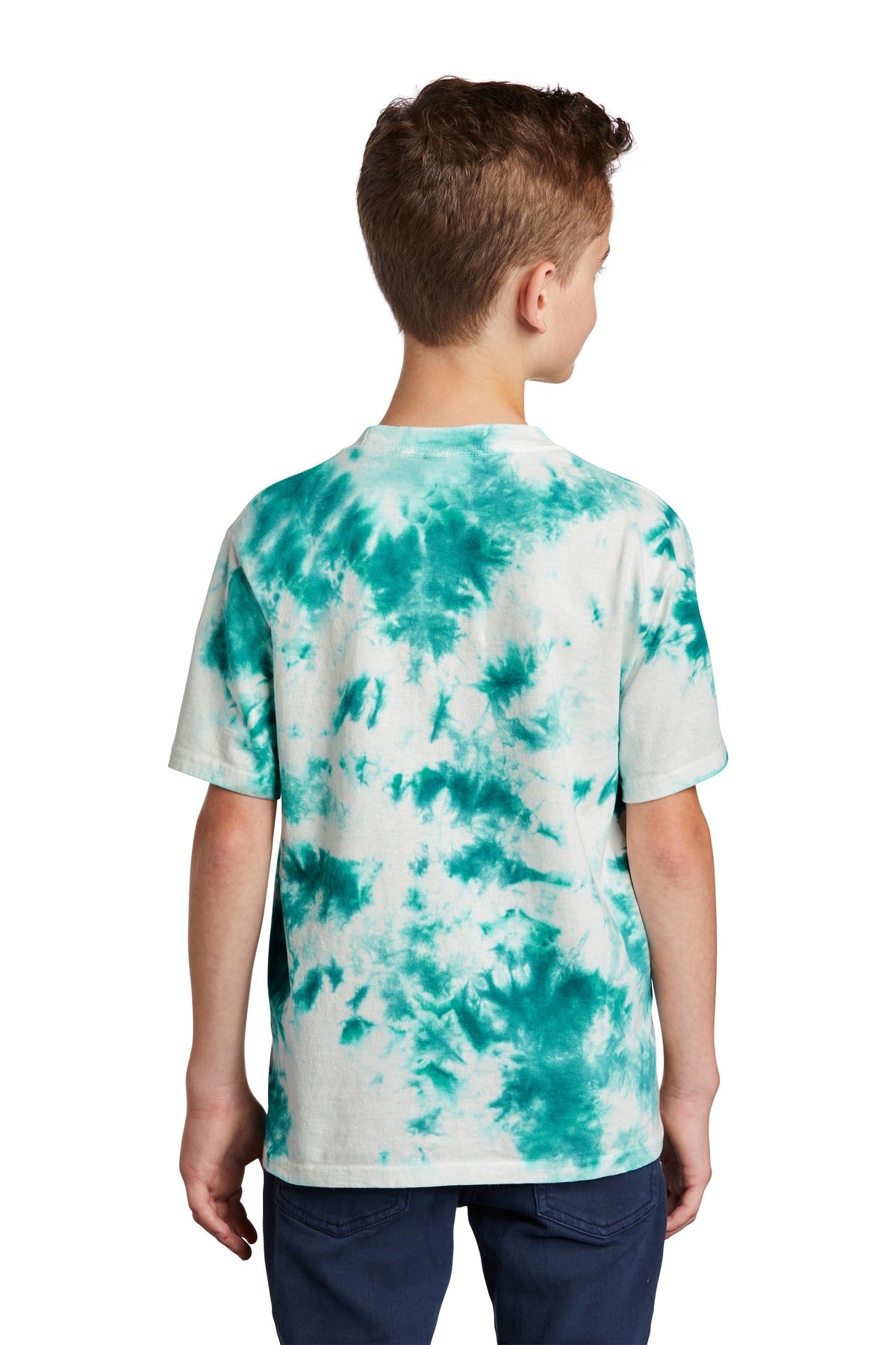 Custom Embroidered Port & Company Youth Crystal Tie-Dye Tee PC145Y,Teal