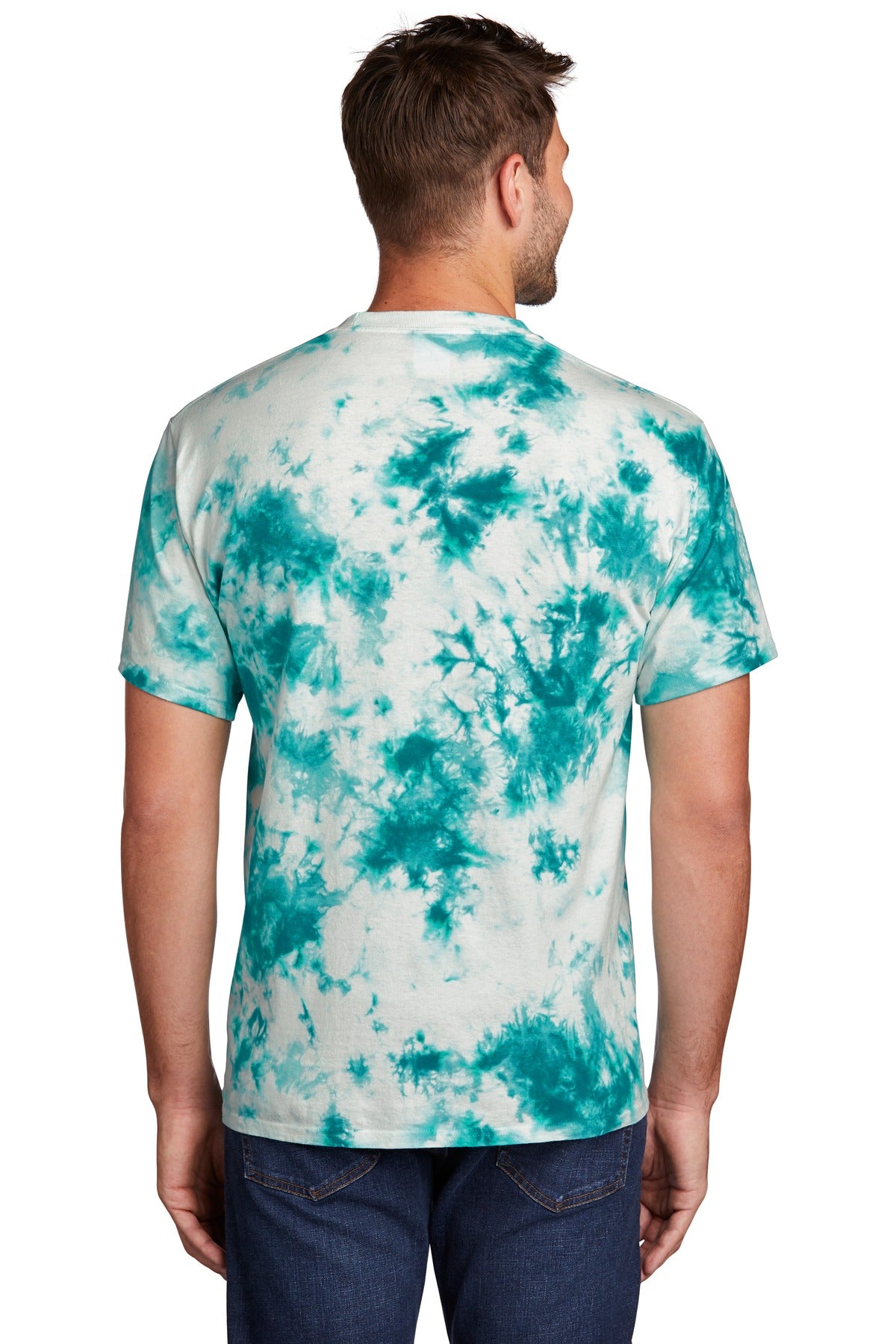 Custom Embroidered Port & Company Crystal Tie-Dye Tee PC145,Teal